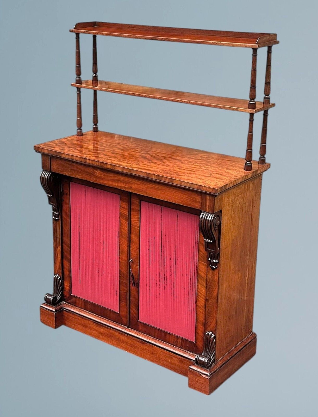 19th Century Victorian Figured Mahogany Two Door Chiffonier photo 450.0