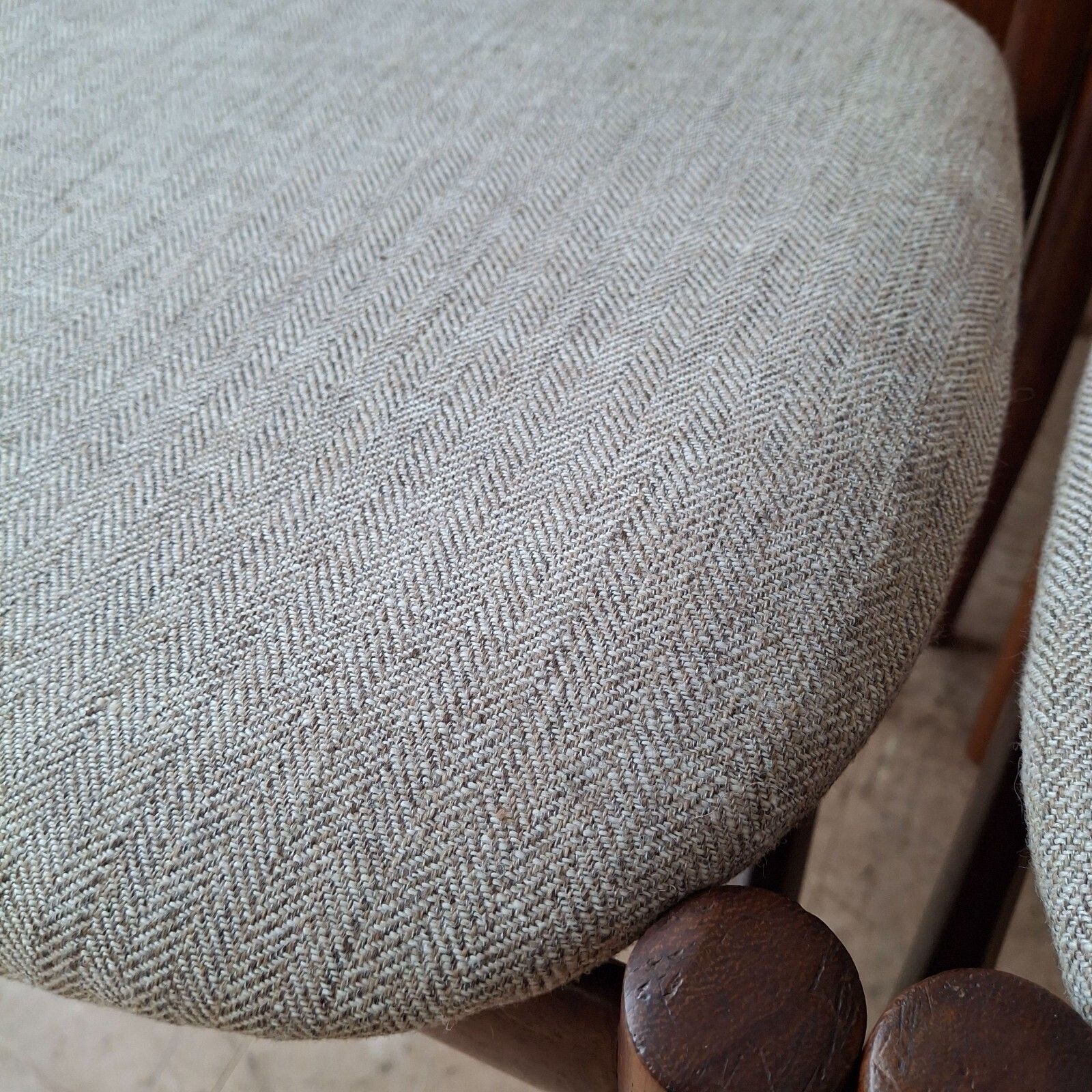 Fab Vintage Set Of 4 Parker Nordic Australian Teak Dining Chairs Neutral Fabric photo 1050.0