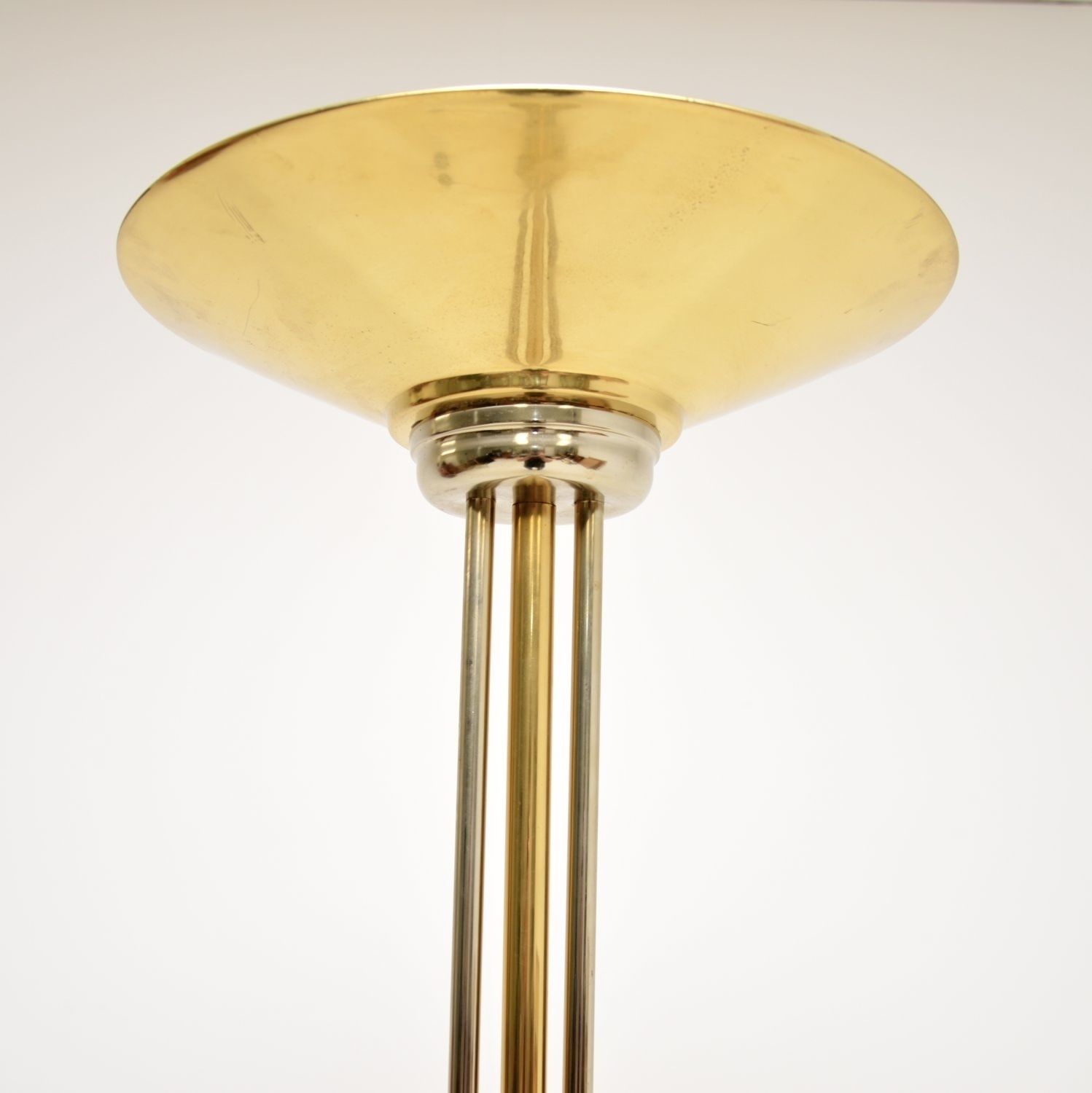 Vintage Italian Brass And Chrome Floor Lamp photo for sale