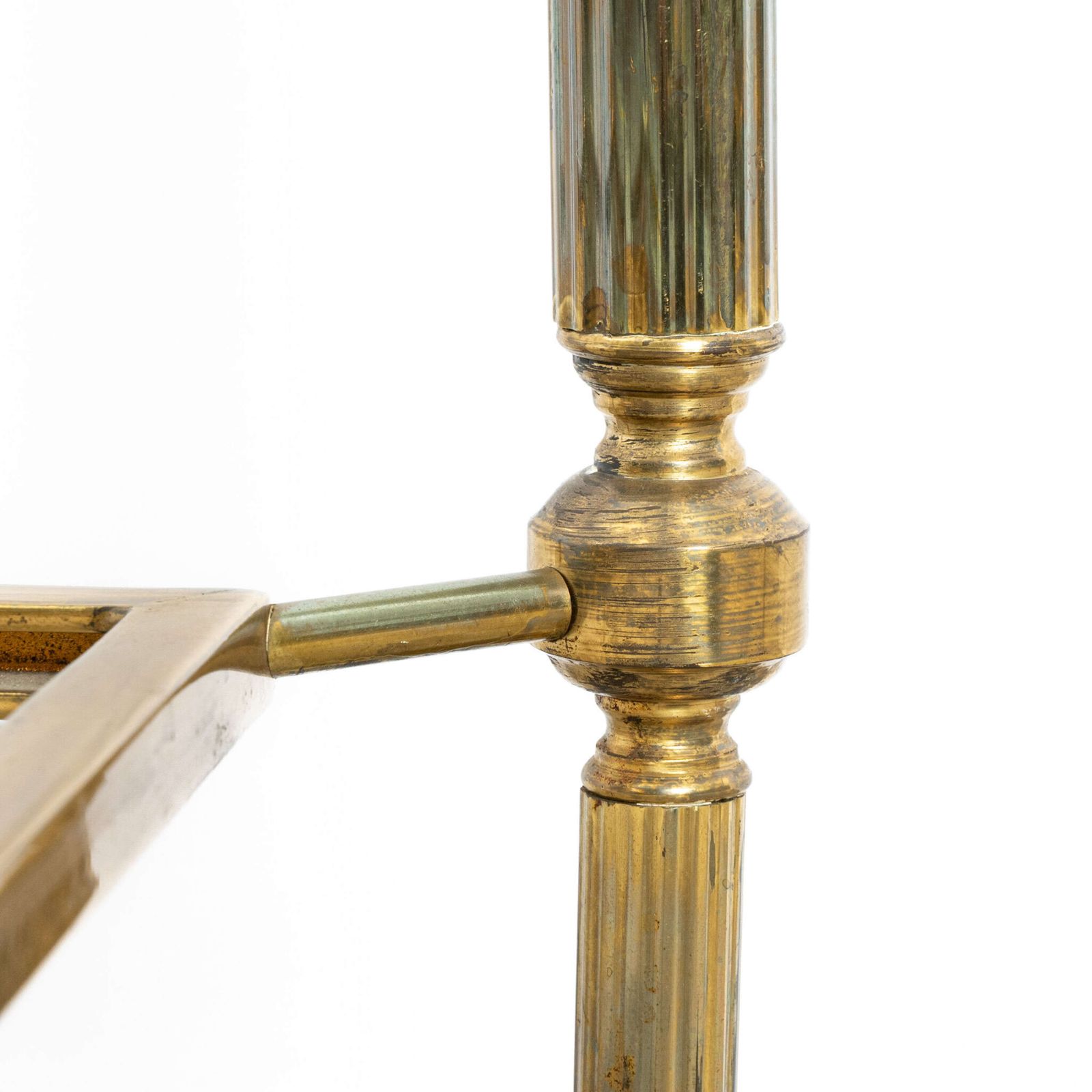 Pair Of French Mod Century Brass And Glass Low Tables photo furniture