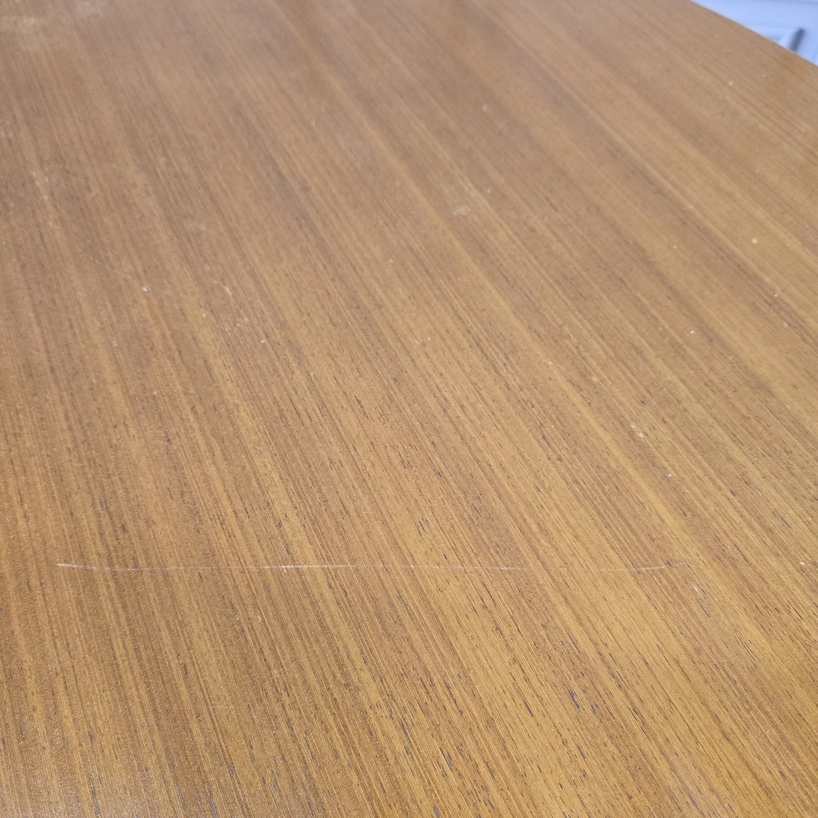 Vintage Extending Dining Table Teak Veneer Round Mid Century Retro Mcm Kitchen photo buy