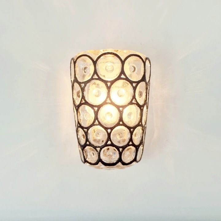 1 Of 3 Mid Century Modern Glass Wall Lamps From Limburg, Germany, 1960s photo for sale