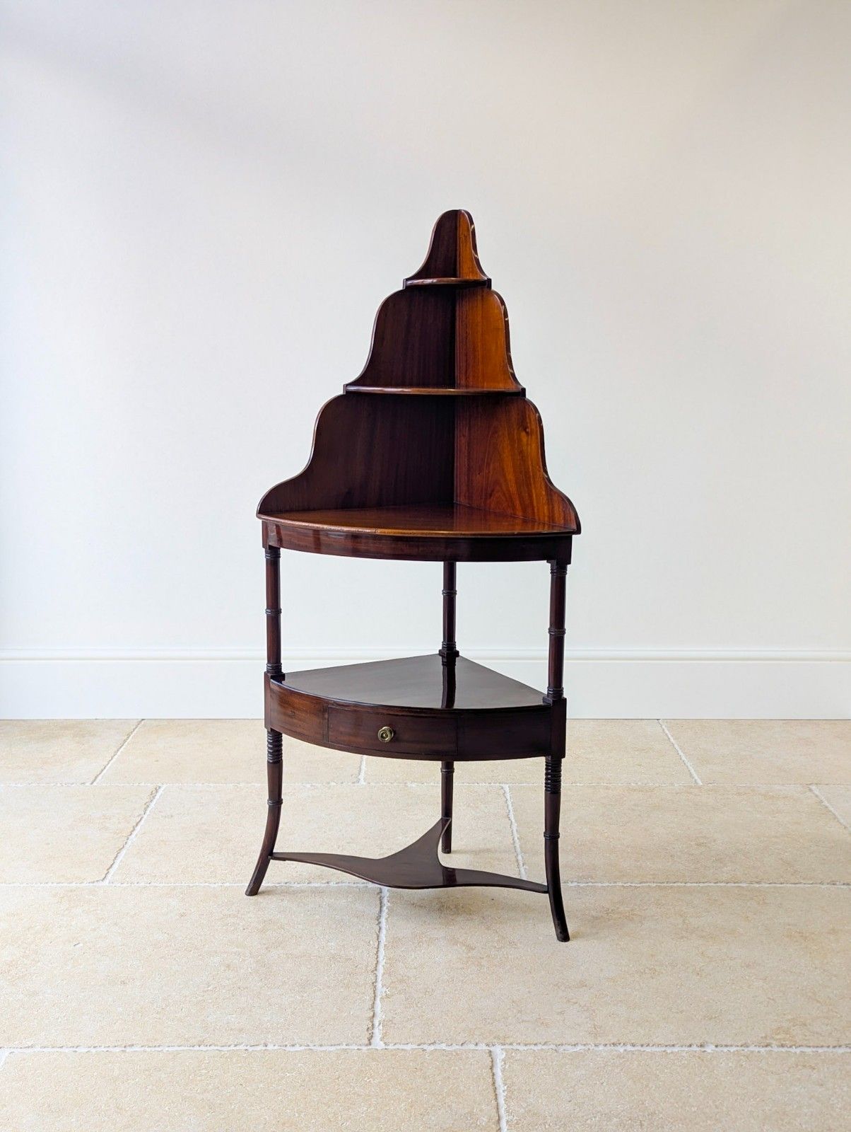 Antique Regency Mahogany Tiered Corner Stand C.1820