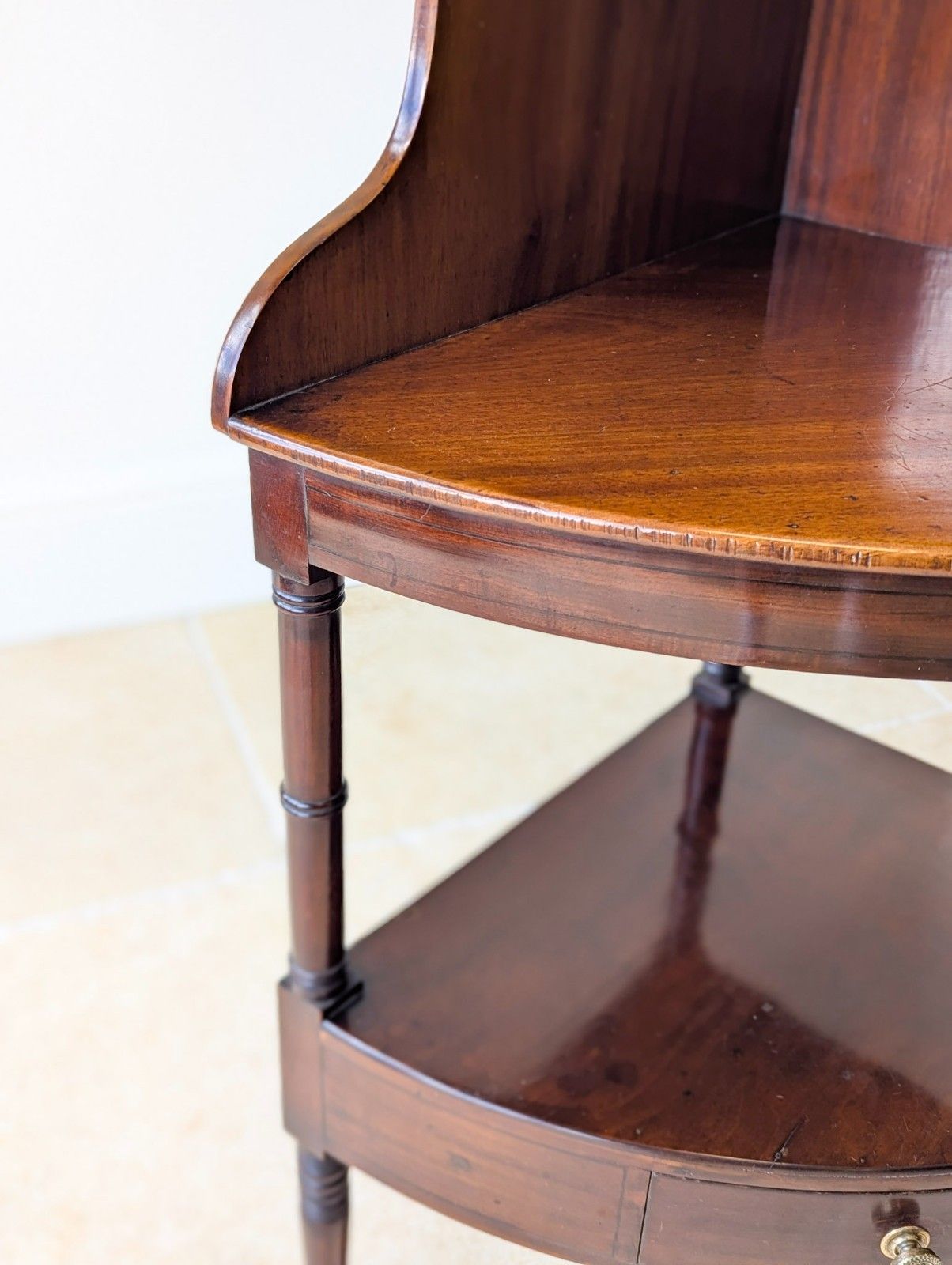 Antique Regency Mahogany Tiered Corner Stand C.1820 photo buy