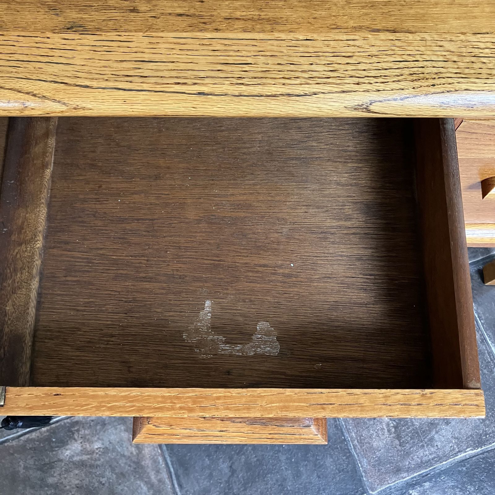 photo furniture Refurbished Mid Century 1950's Oak Teacher's Desk By Abbess, Lockable
