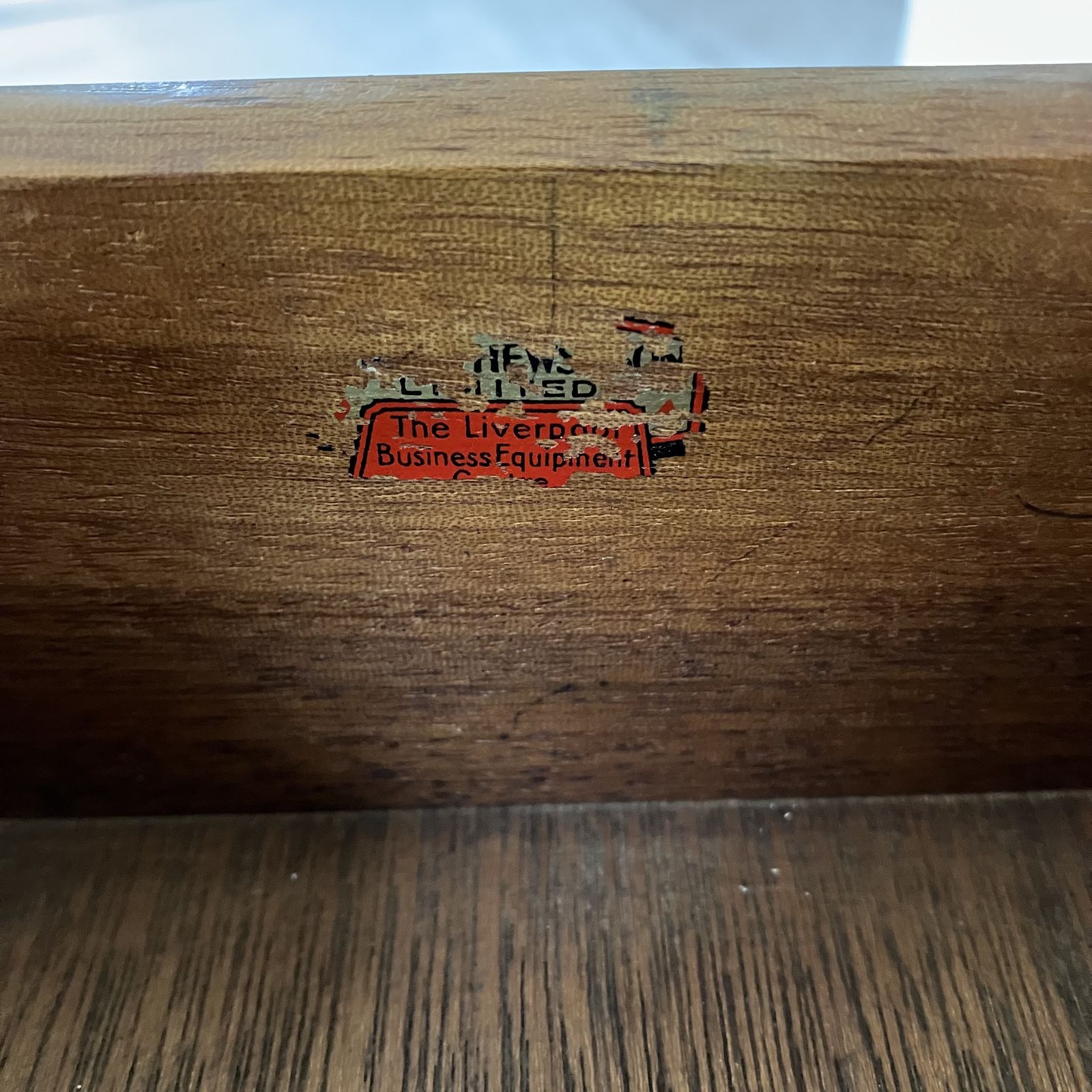 695.0 Refurbished Mid Century 1950's Oak Teacher's Desk By Abbess, Lockable photo