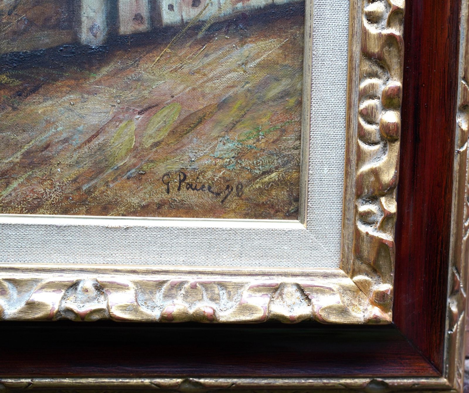 George Paice Portrait Of Dog And Rabbit Friends   British Animal Art Oil Painting Friendship 1898 photo vintage
