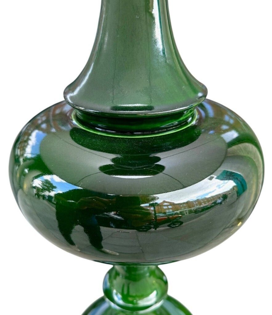 A Large German 1970s Ceramic Green Glazed Floor Lamp By Kaiser Leutchens photo 1850.0