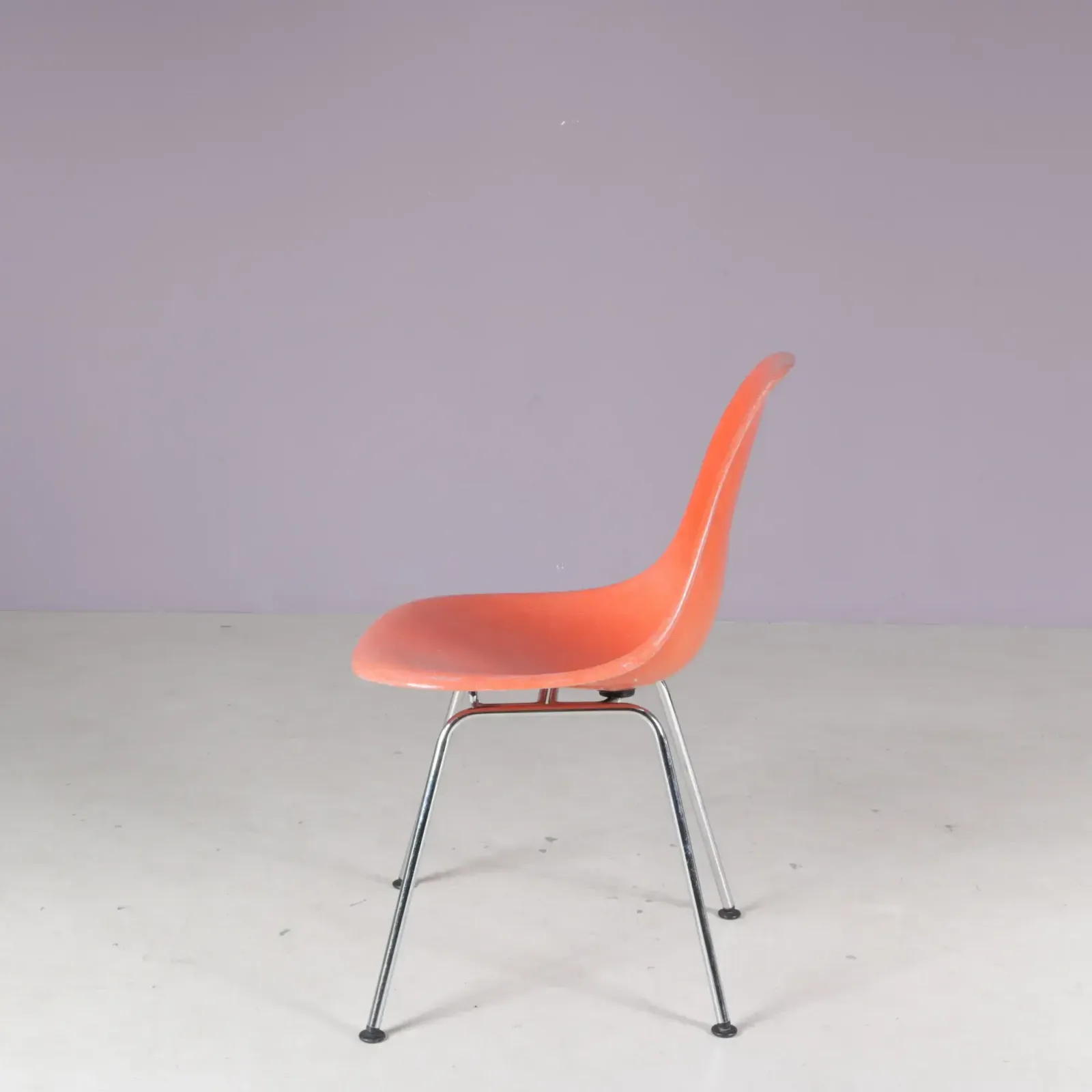 1960s Dining Chairs In Orange Fiberglass / Charles & Ray Eames / Herman Miller, USA photo for sale