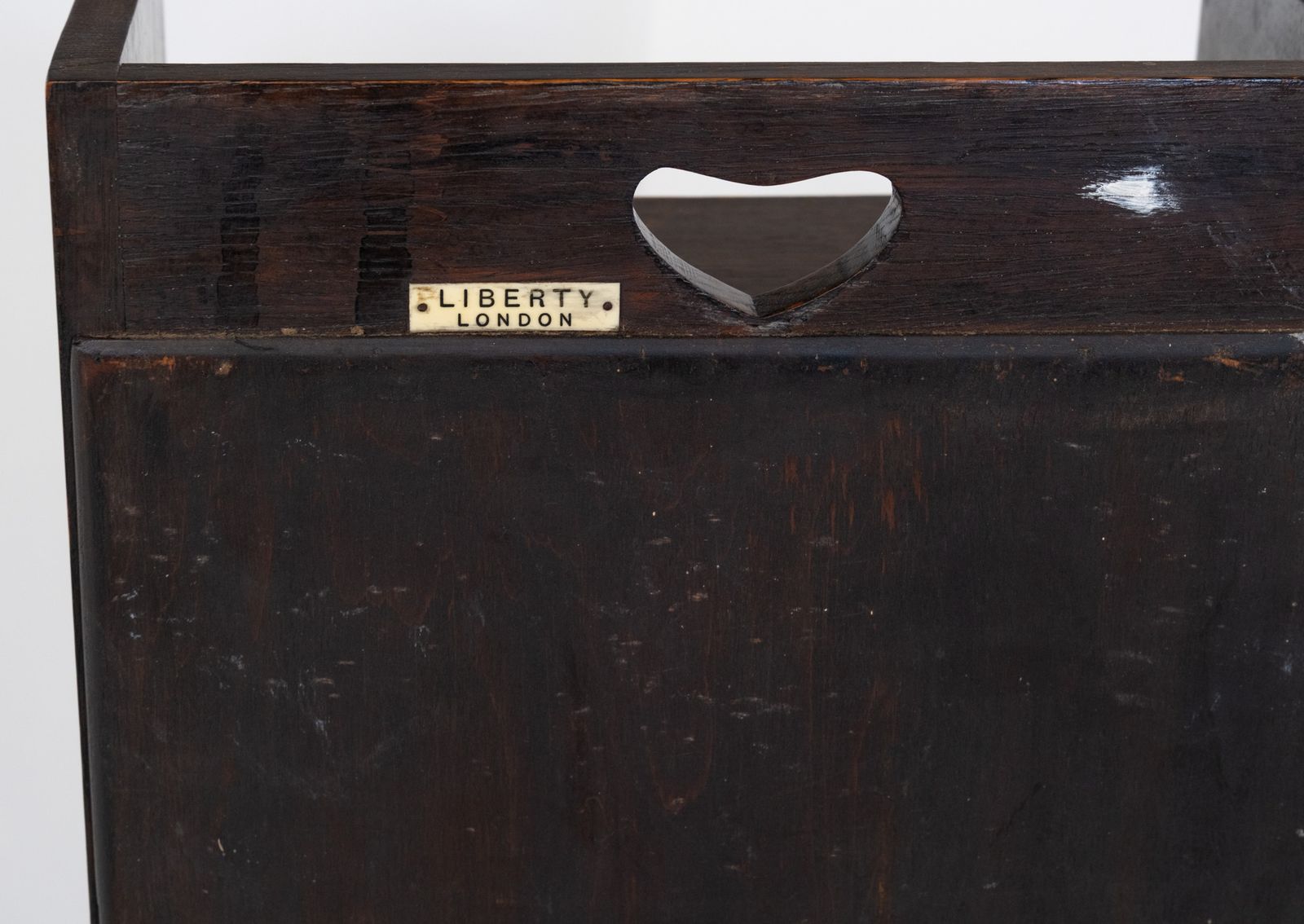 photo furniture Liberty & Co 'Heart' Narrow Oak Open Bookcase Circa 1905