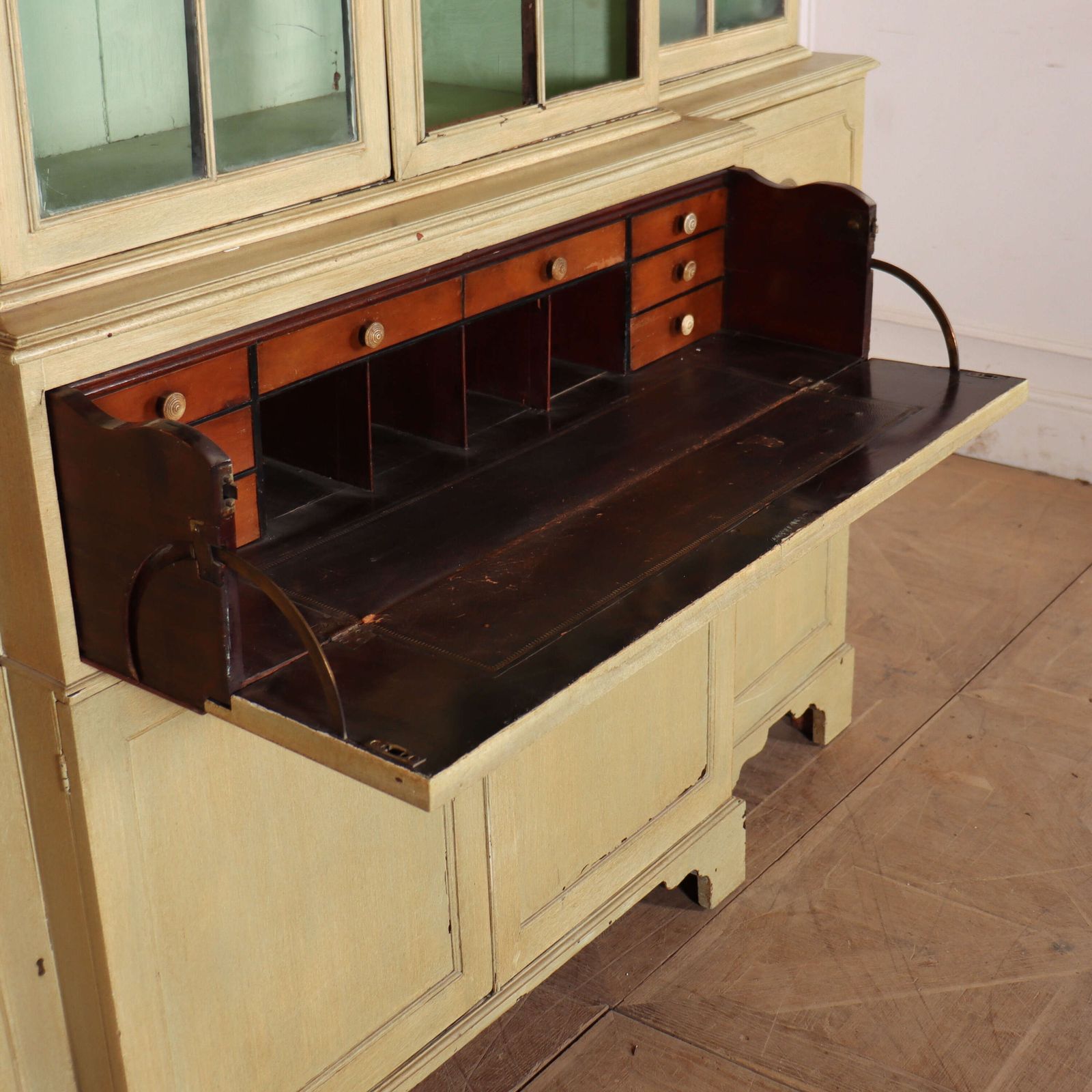 19th C Secretaire Bookcase, 1800s photo vintage