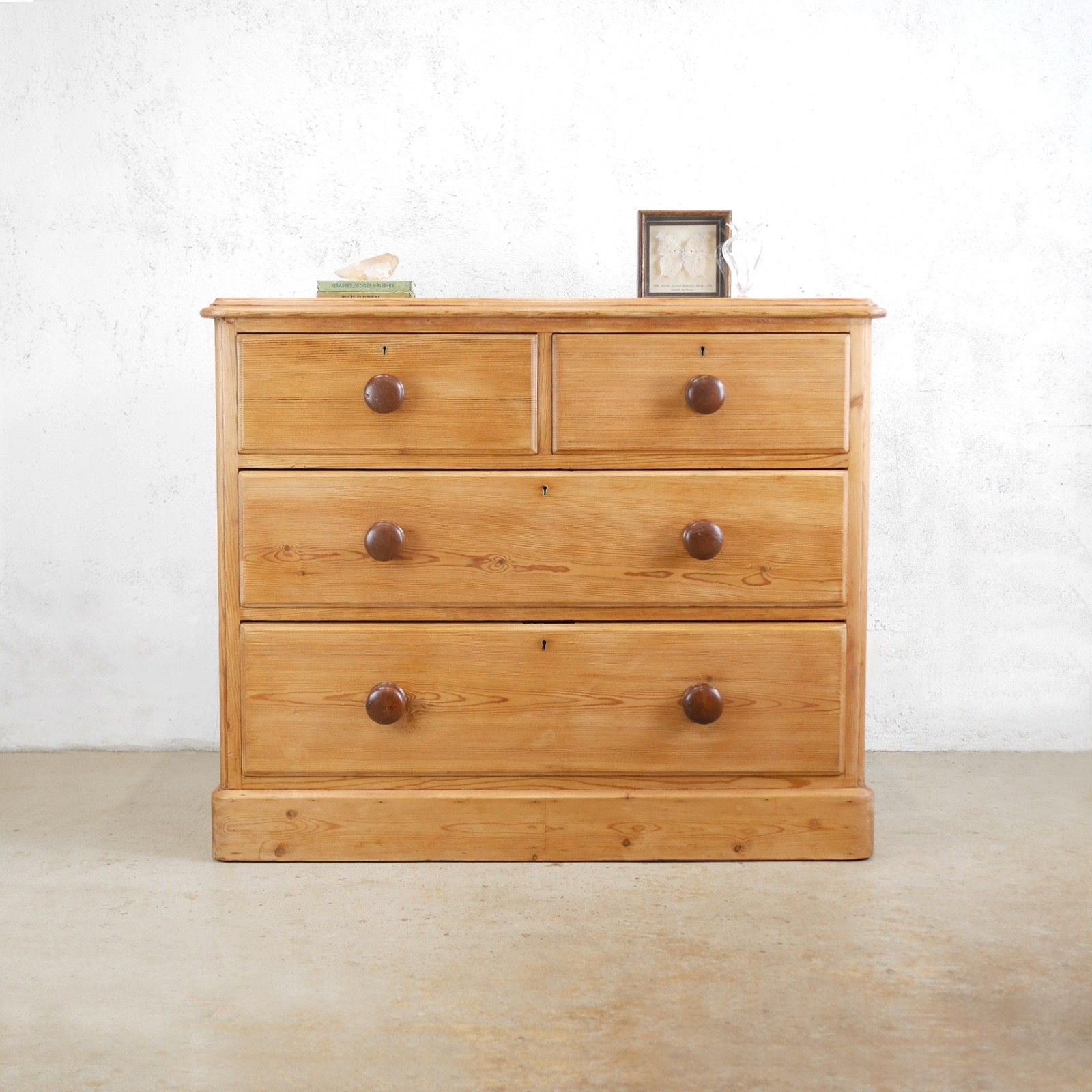 Antique 19th Century Victorian Stripped Pine Chest Of Drawers #103202 photo furniture