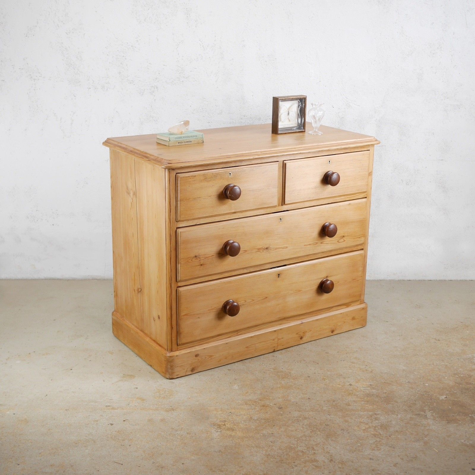 Antique 19th Century Victorian Stripped Pine Chest Of Drawers #103202 photo vinterior