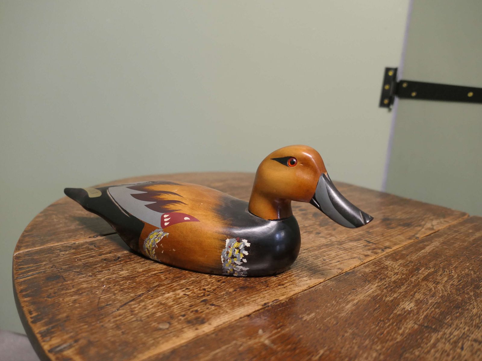 Superbly Painted And Chinese Decoy Duck This Is A Good 20th Century Ornamental Duck,