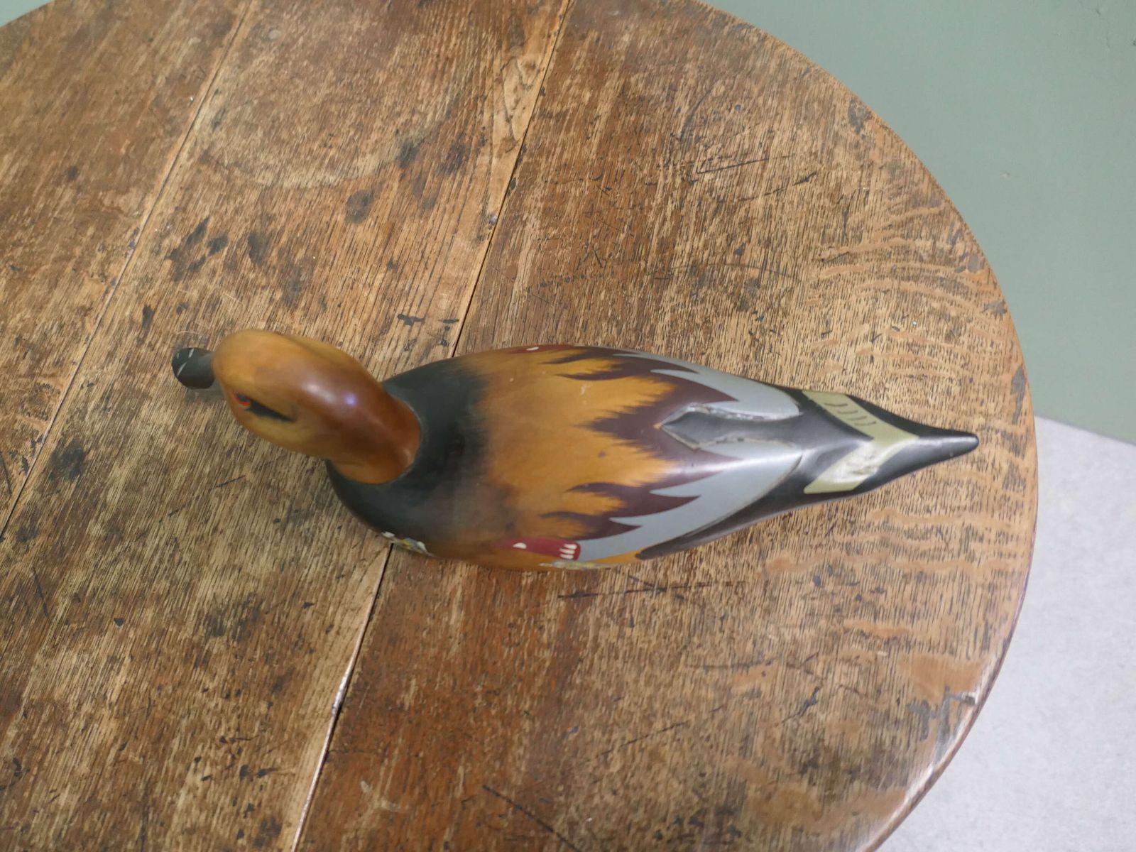 Superbly Painted And Chinese Decoy Duck This Is A Good 20th Century Ornamental Duck, photo for sale