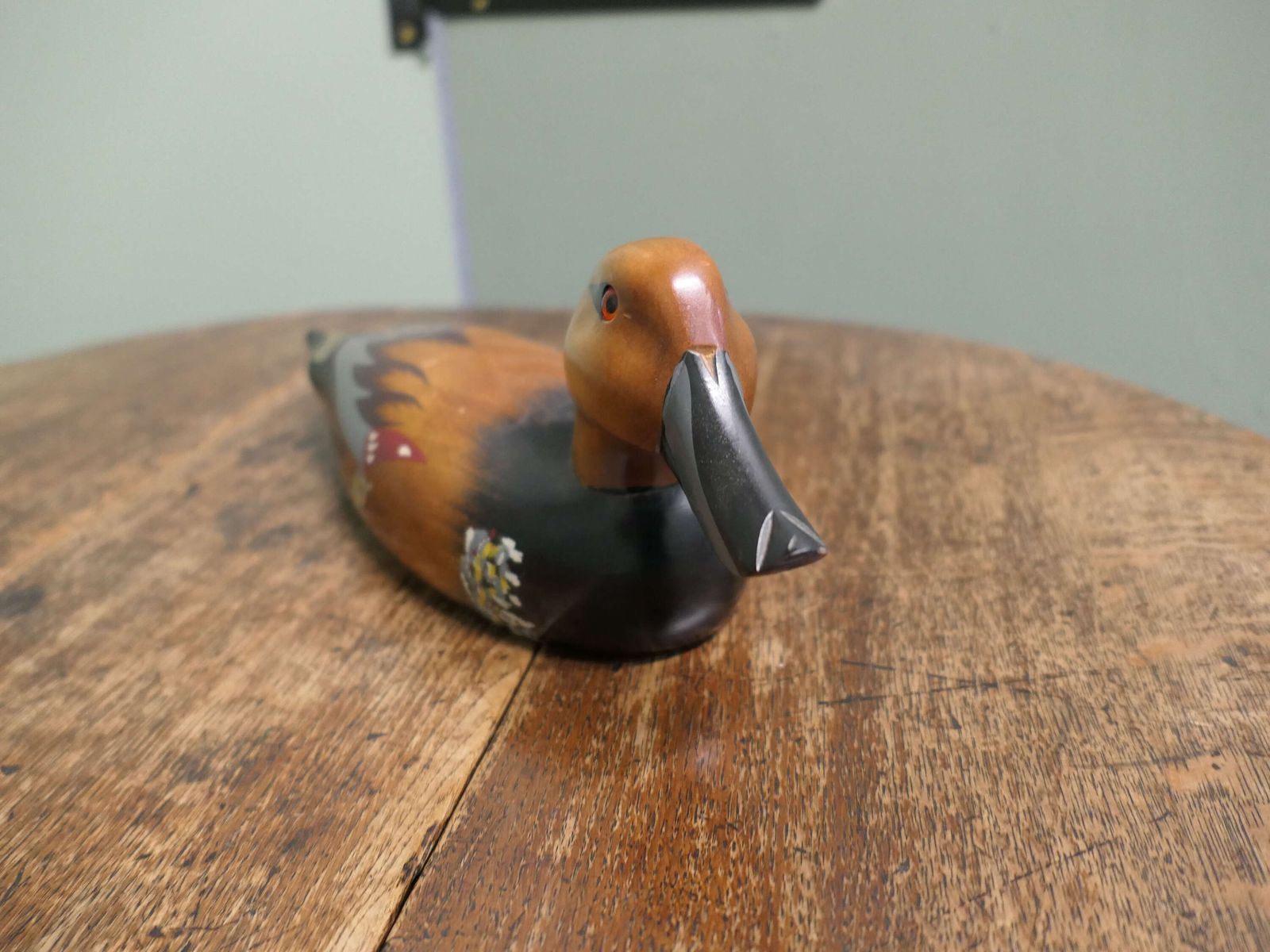 Superbly Painted And Chinese Decoy Duck This Is A Good 20th Century Ornamental Duck, photo 360.0