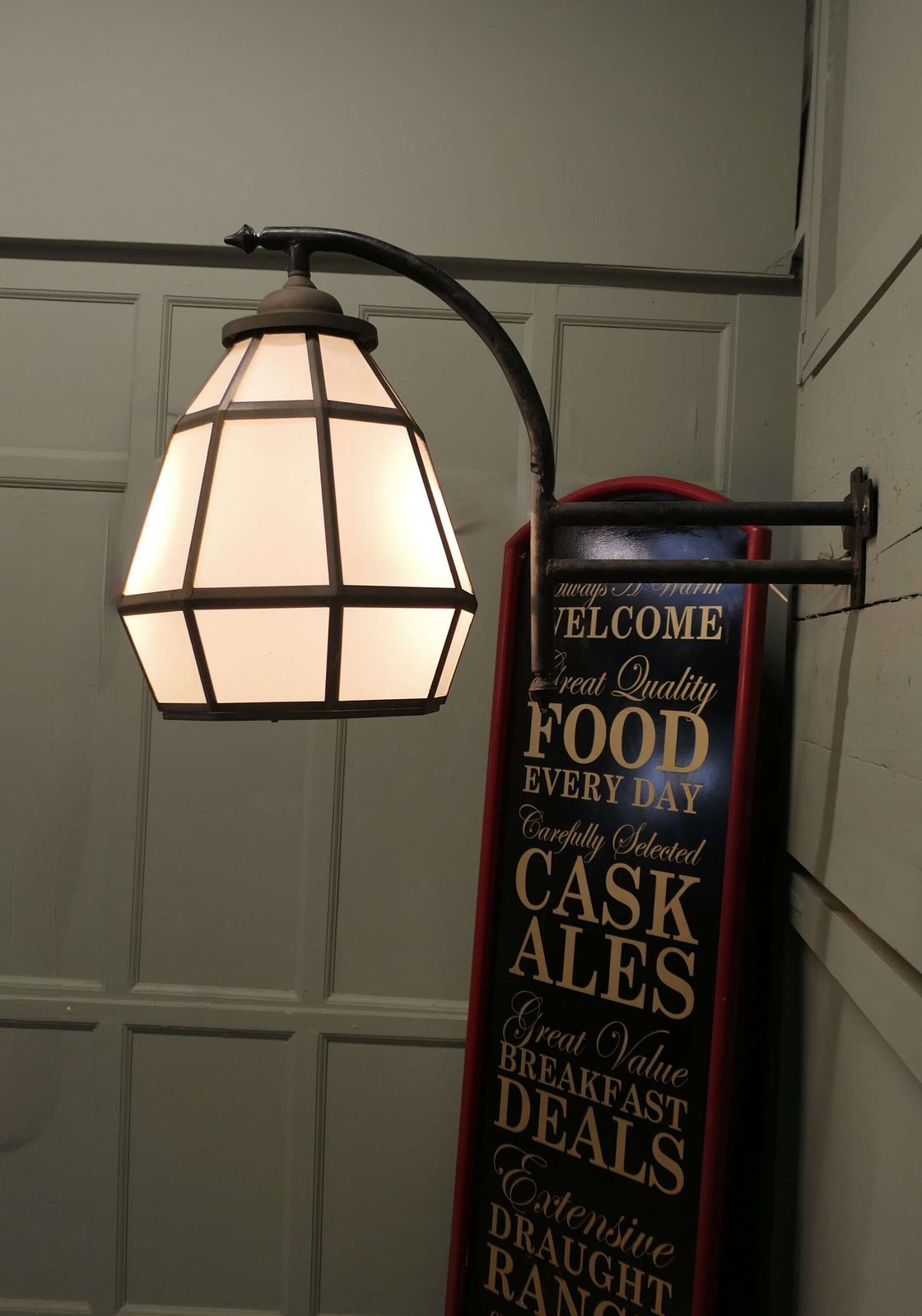 Huge Brass Octagonal Wall Lantern This Is An Enormous Octagonal Pyramid Wall Lantern photo Lighting