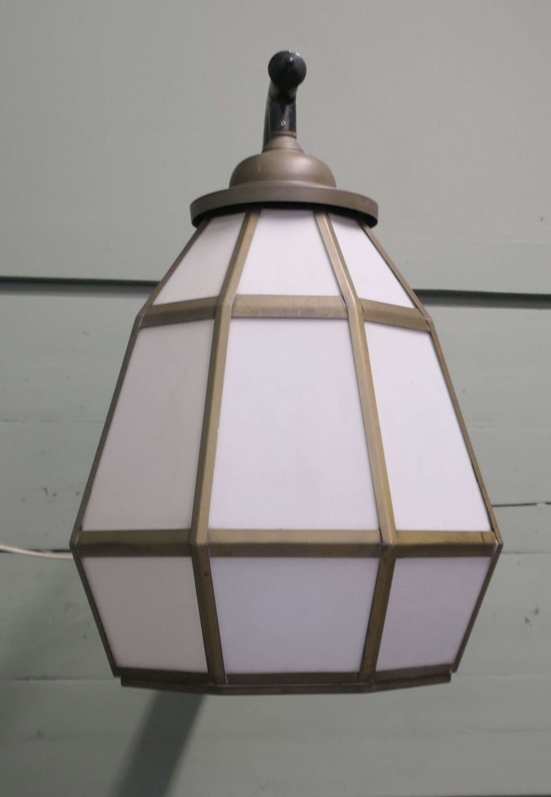 Huge Brass Octagonal Wall Lantern This Is An Enormous Octagonal Pyramid Wall Lantern photo vinterior