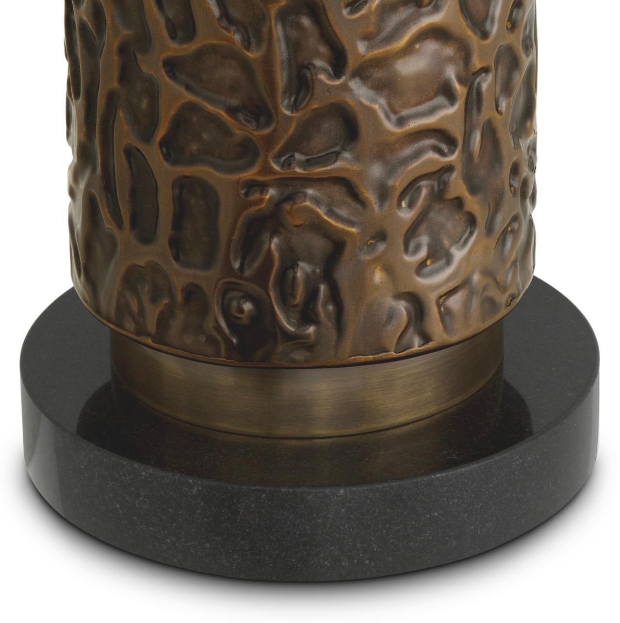Pair Of Table Lamp In Bronze Highlight Finish With Linen Mix Shade photo buy
