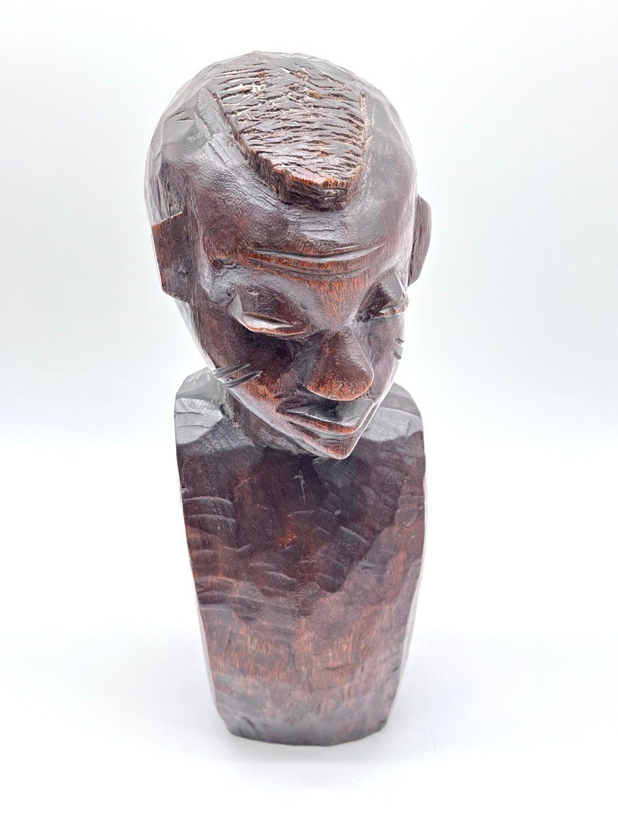 African Hand Carved Sculpture Bust Made Of Hardwood photo 734.0