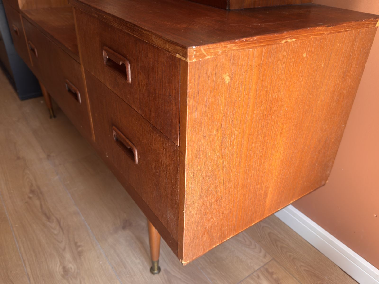 Vintage Mid Century Teak Media Unit photo for sale