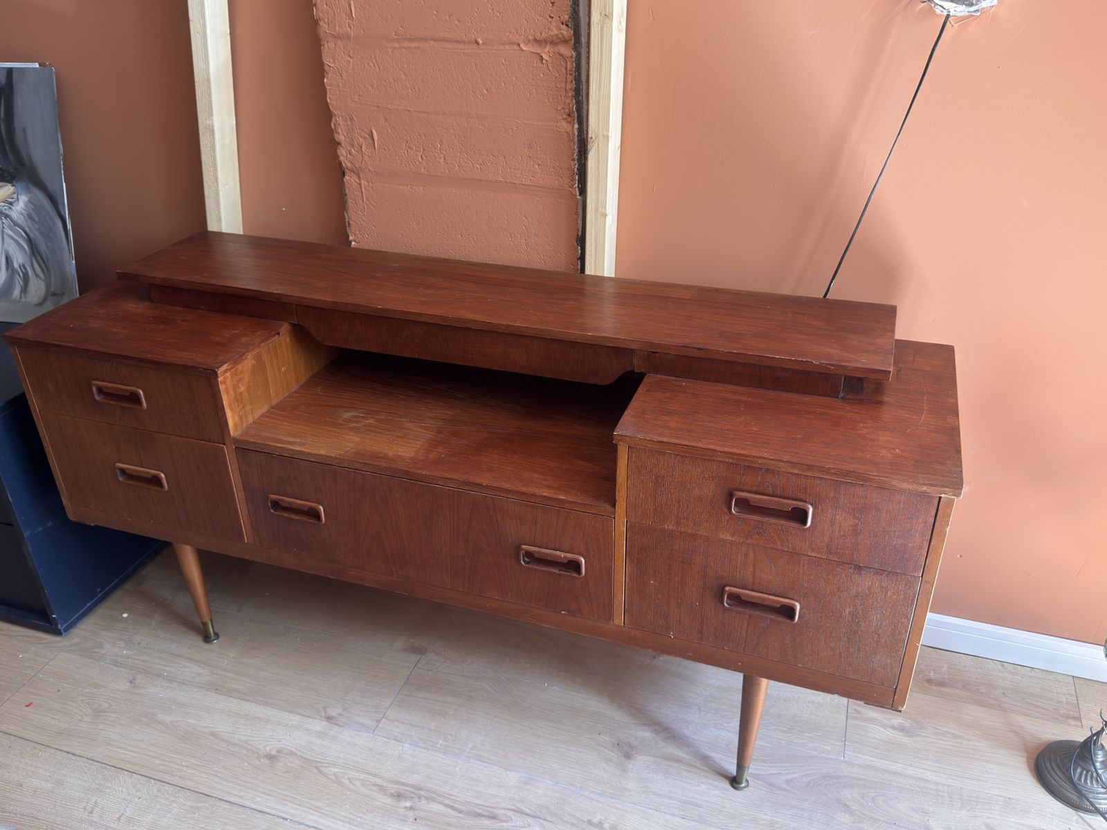 Vintage Mid Century Teak Media Unit