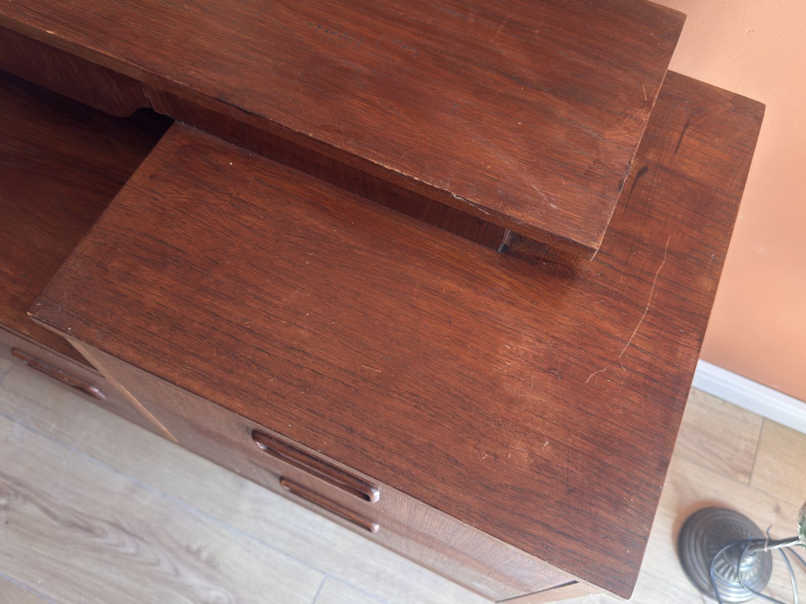 Vintage Mid Century Teak Media Unit photo vintage