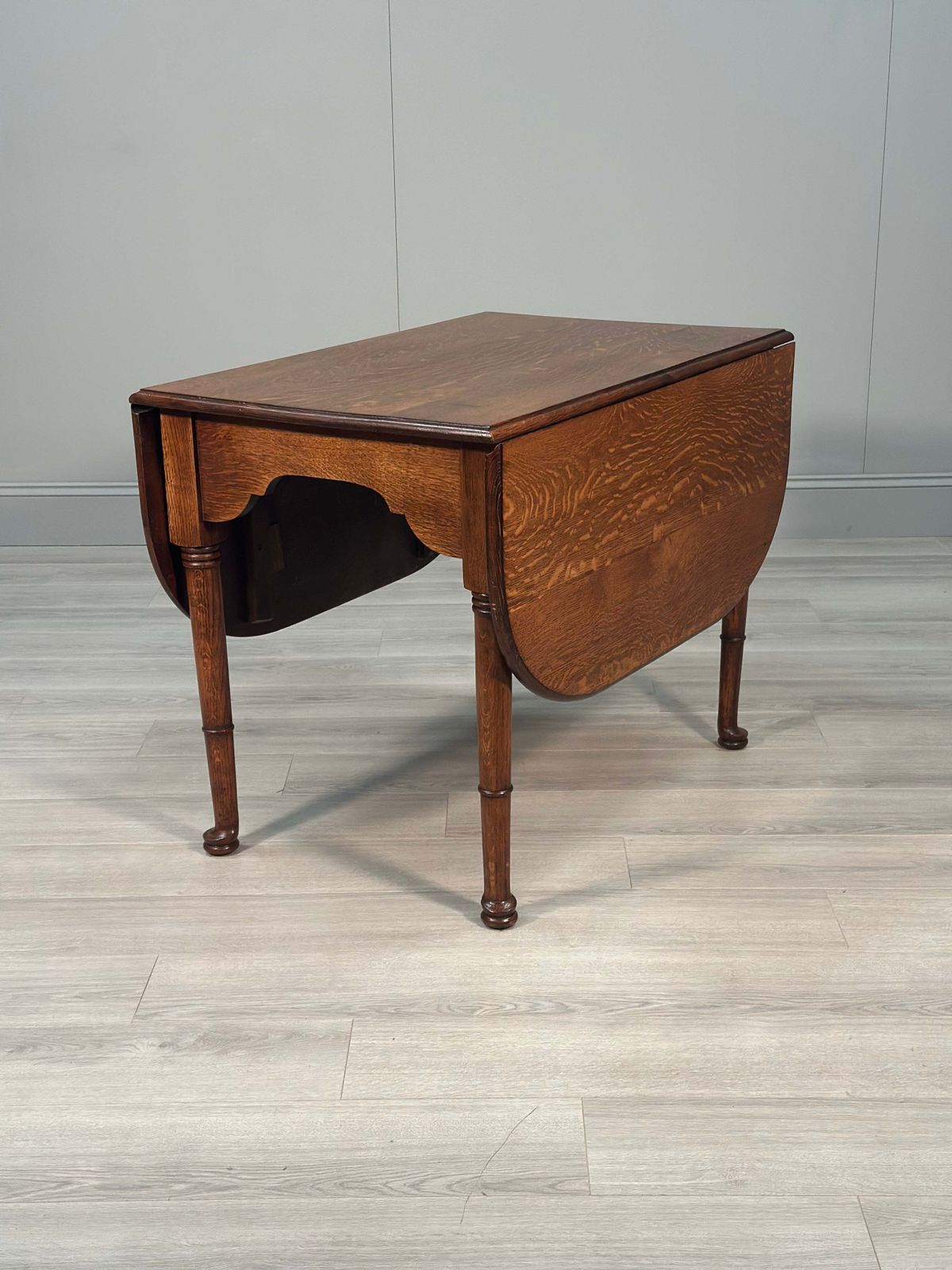 Antique Oak Drop Leaf Dining Table