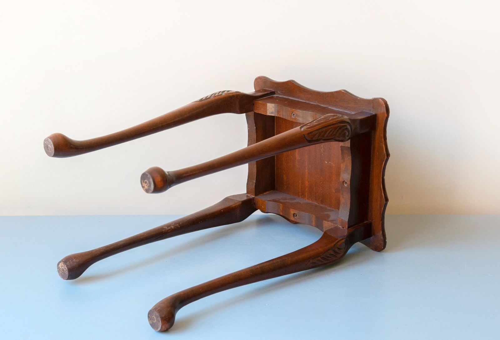 photo buy Antique Oak Side Table   Leather Top   Edwardian Lamp Stand   Carved Oak Accent Furniture