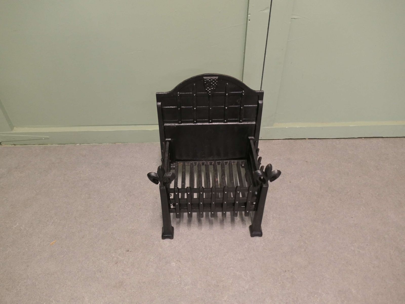 Arts And Crafts Gothic Style Free Standing Fire Grate This Is A Useful And Decorative photo for sale