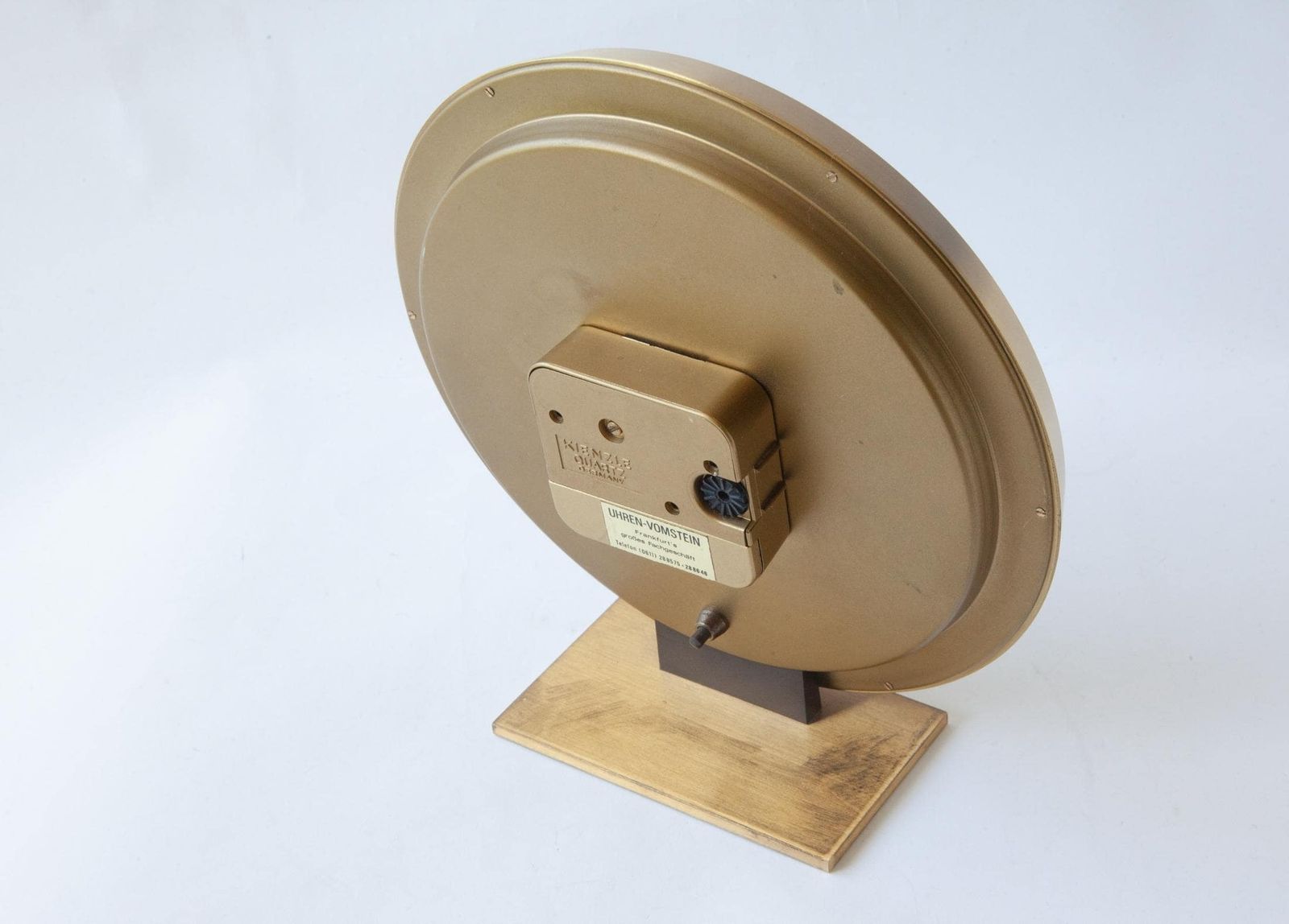 photo for sale Kienzle World Time Clock Germany Desk Table Mid Century Bauhaus Brass Modern Mantel Mcm Heinrich Moller Office