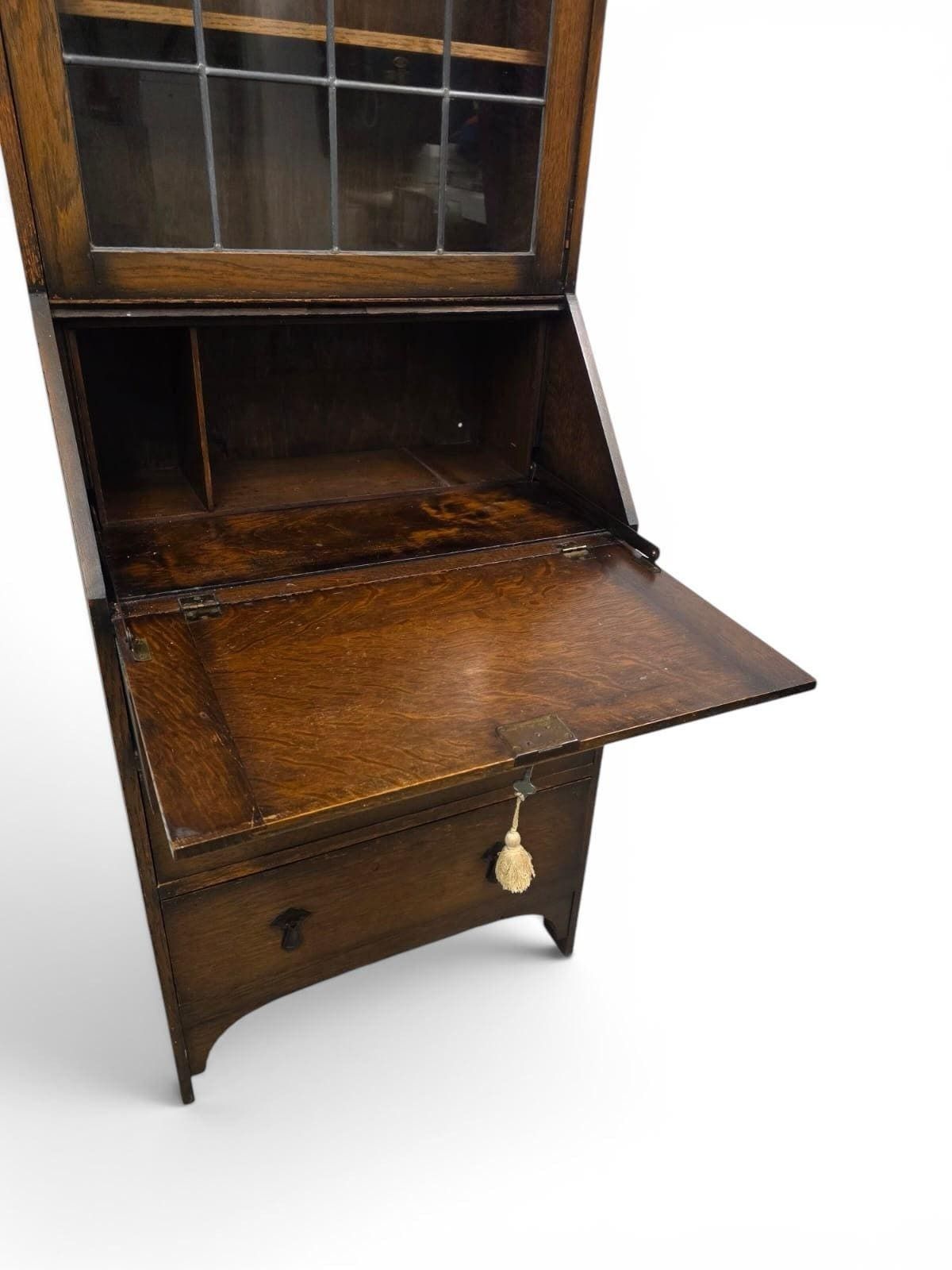 photo for sale Antique Oak Bureau Bookcase By C.W.S. / C1920