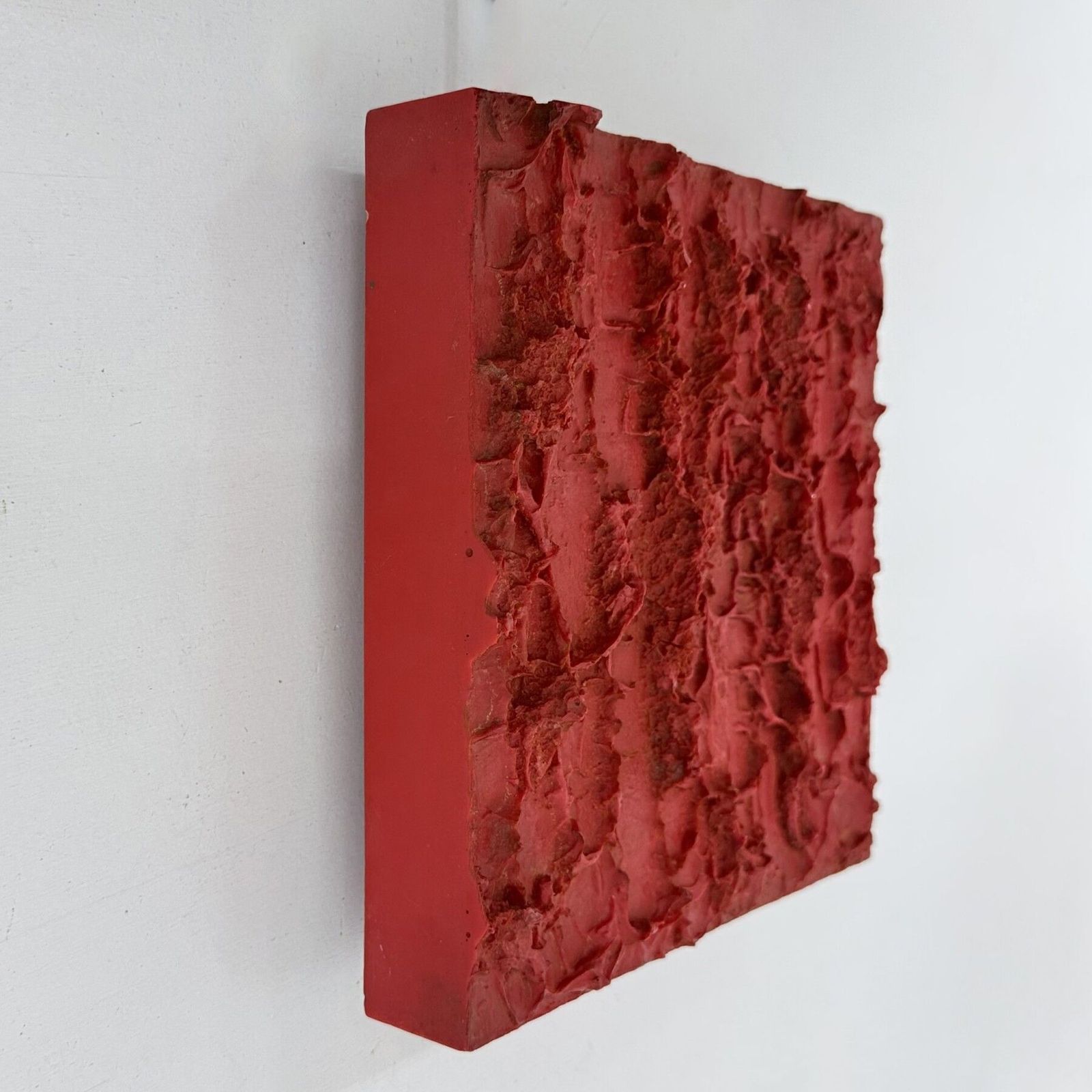 482.0 Mid Century Uwe Mersch Design Red Sculptural Wall Lamp , 1970s photo