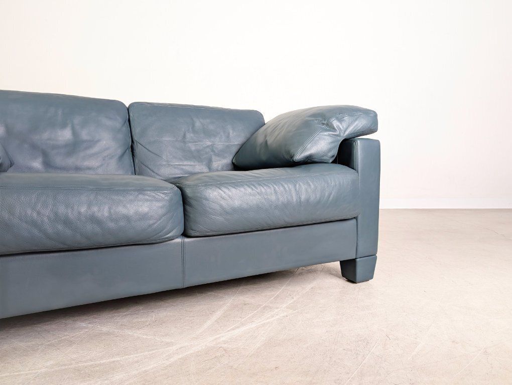 2x Original De Sede Sofa Ds 17 Zweisitzer Couch Leder Design photo vintage