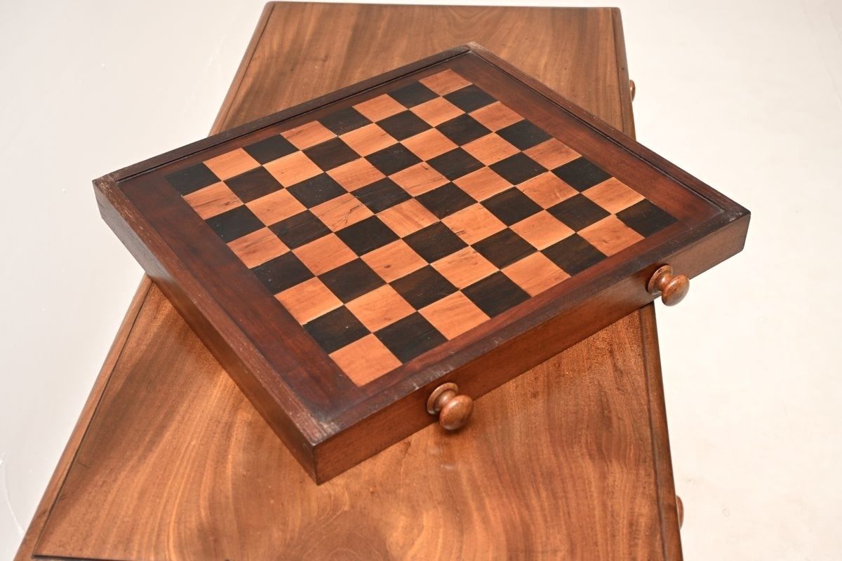 Antique Georgian Period Mahogany Writing / Games Table photo Furniture