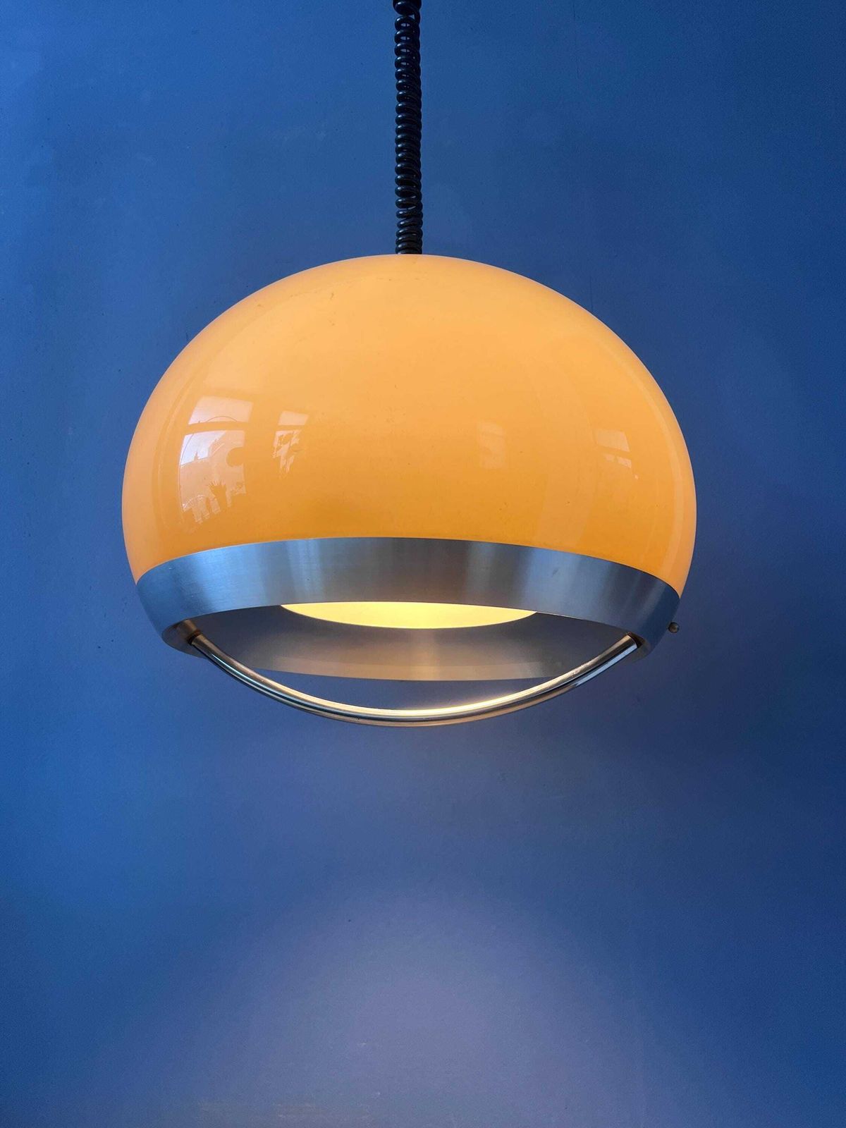 Vintage Dijkstra Space Age Mushroom Hanglamp, Mid Century Modern Plafondlamp