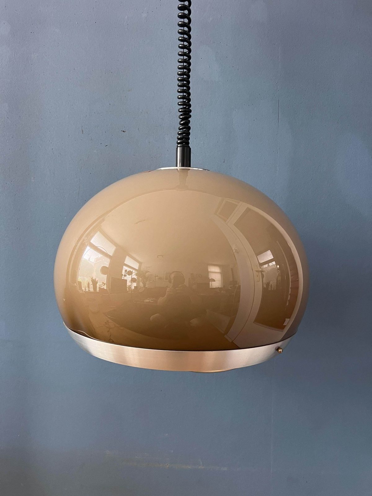 Vintage Dijkstra Space Age Mushroom Pendant Lamp, Mid Century Modern Ceiling Light photo vintage