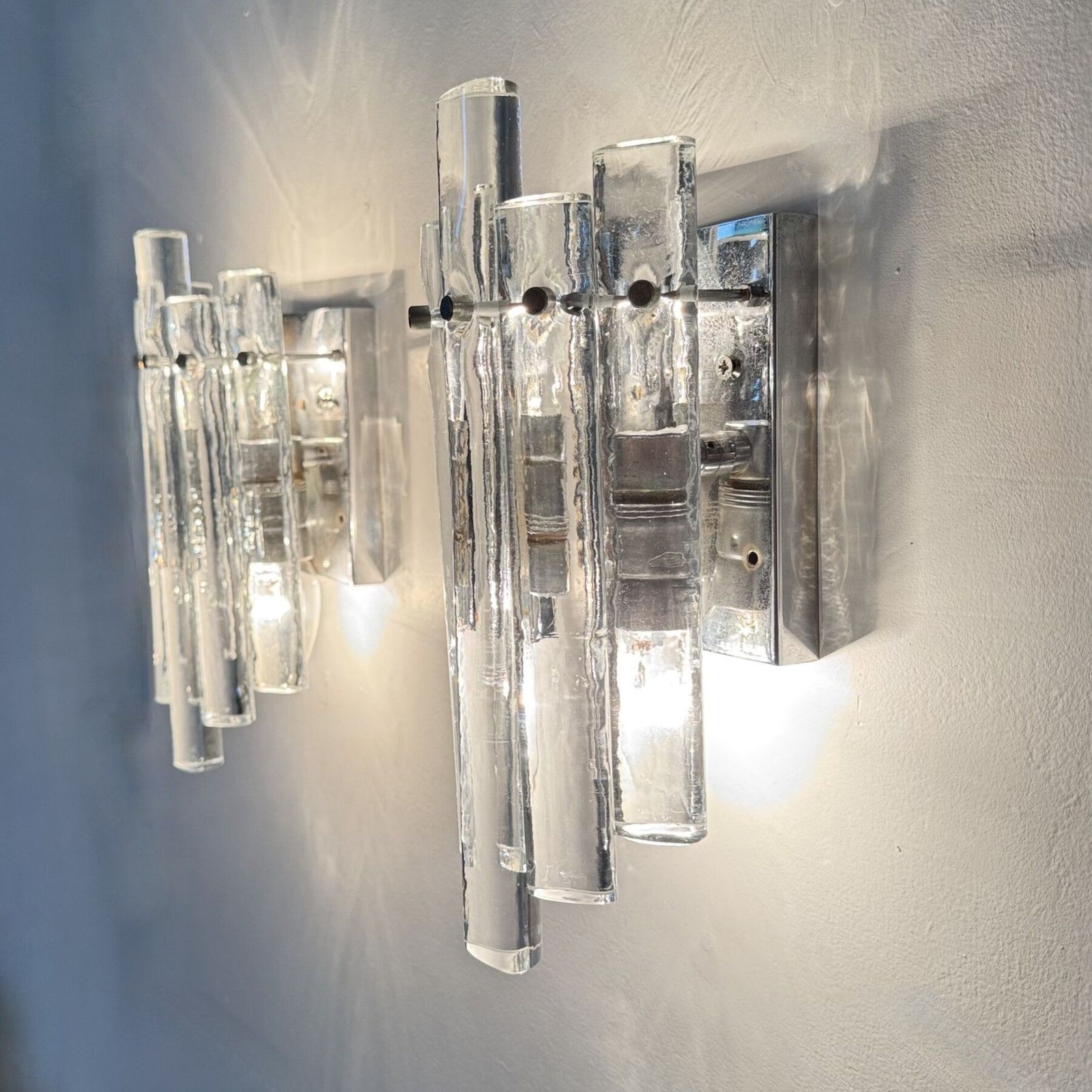 German Crystal Rod Sconces From Kinkeldey, 1970s, Set Of 2 photo vinterior