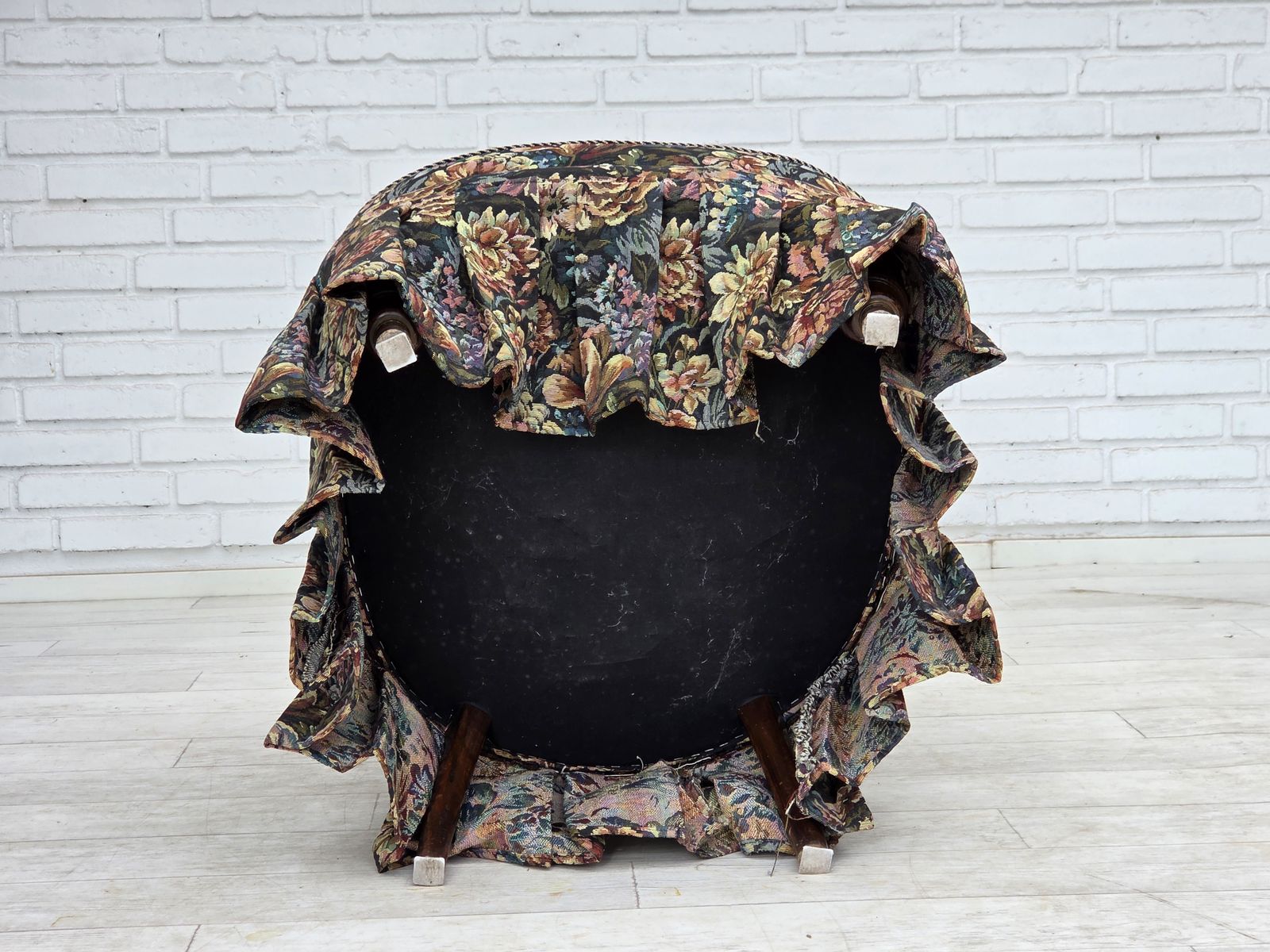 photo buy 1960s, Danish Cocktail Lounge Chair, Furniture Jacquard Fabric.