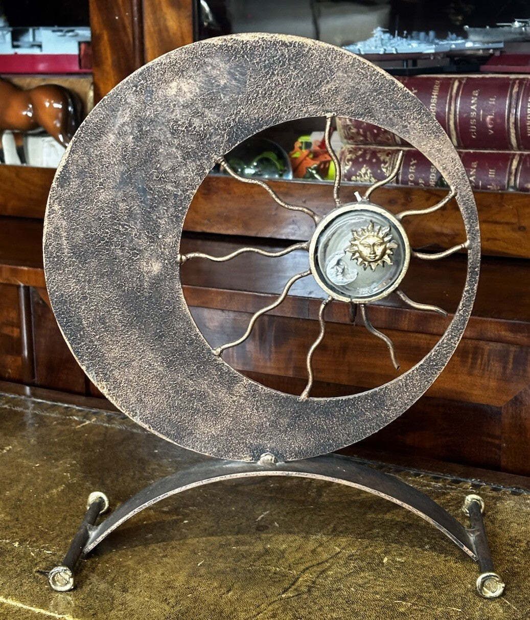 Metal Moon & Sun Candle Holder