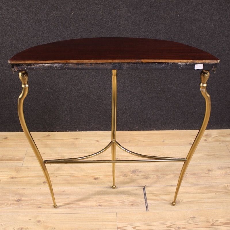 Console italienne en laiton doré, XXe siècle photo 1400.0