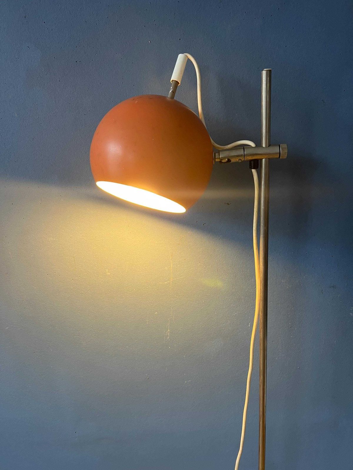 Mid Century Orange Eyeball Floor Lamp photo buy