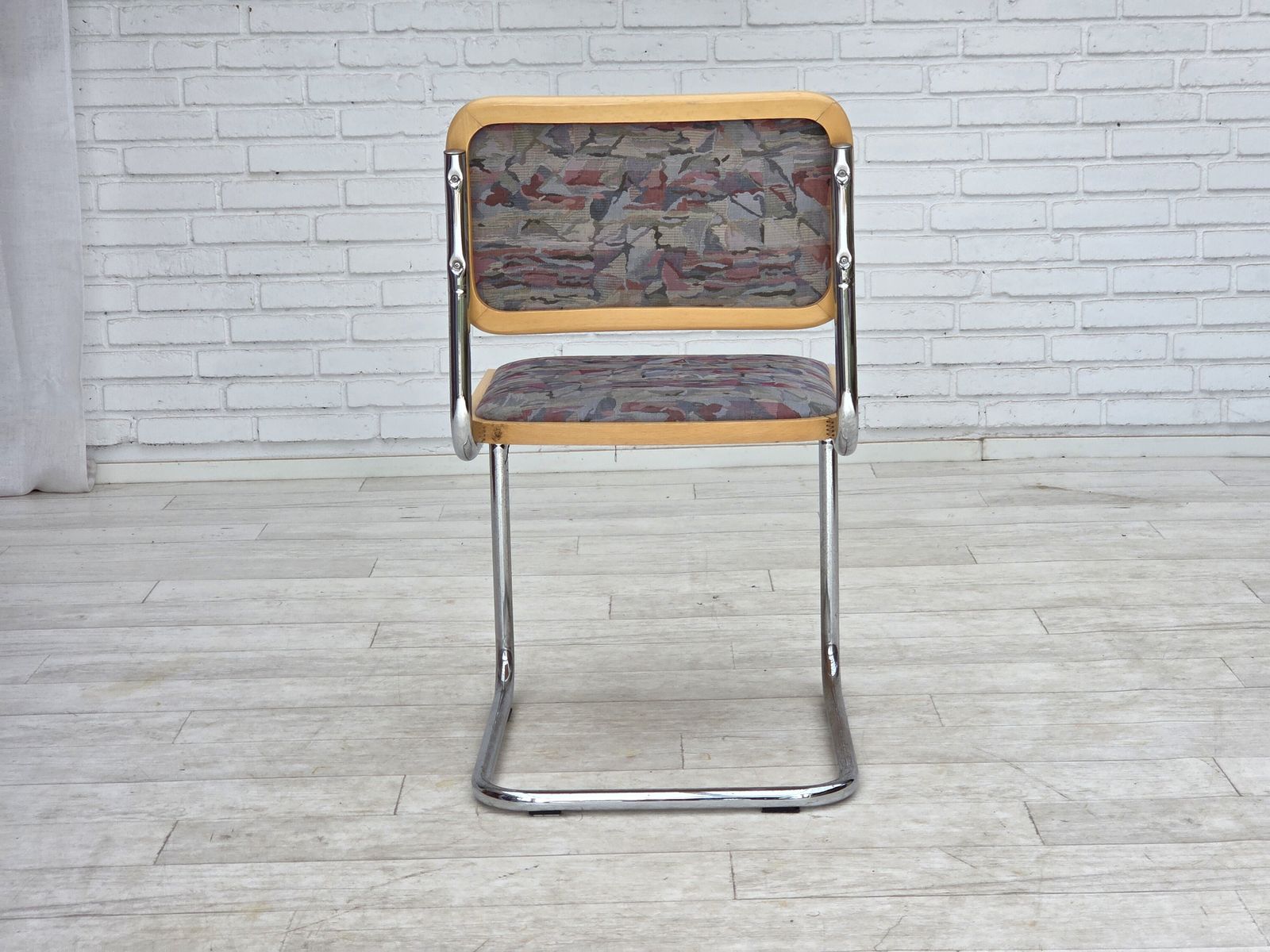 750.0 Set Van 4 Italiaanse Eetkamerstoelen In Bauhaus Stijl, Ca. Jaren 1970. photo