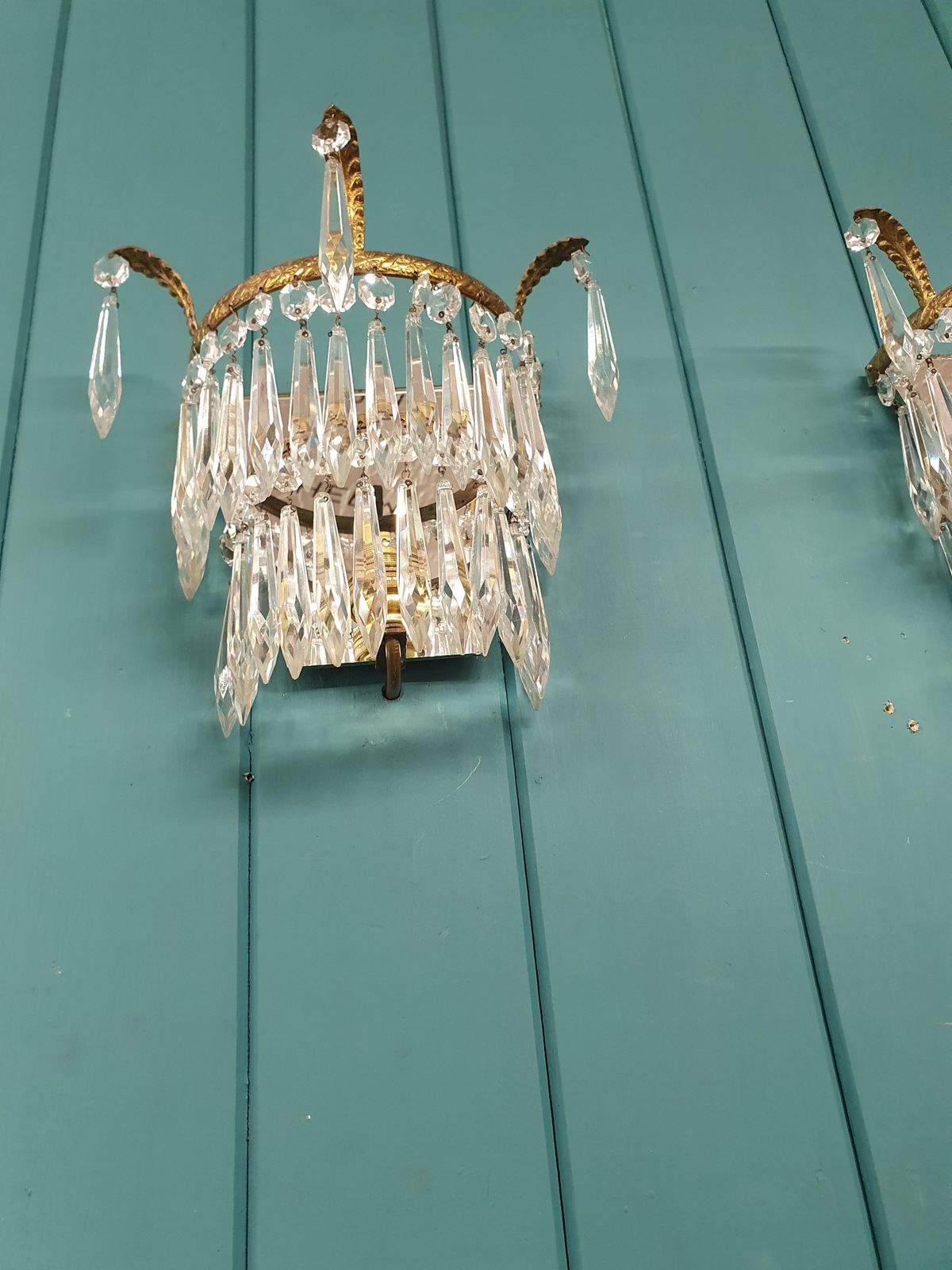 Pair Of Spike Wall Lights Antique photo vinterior