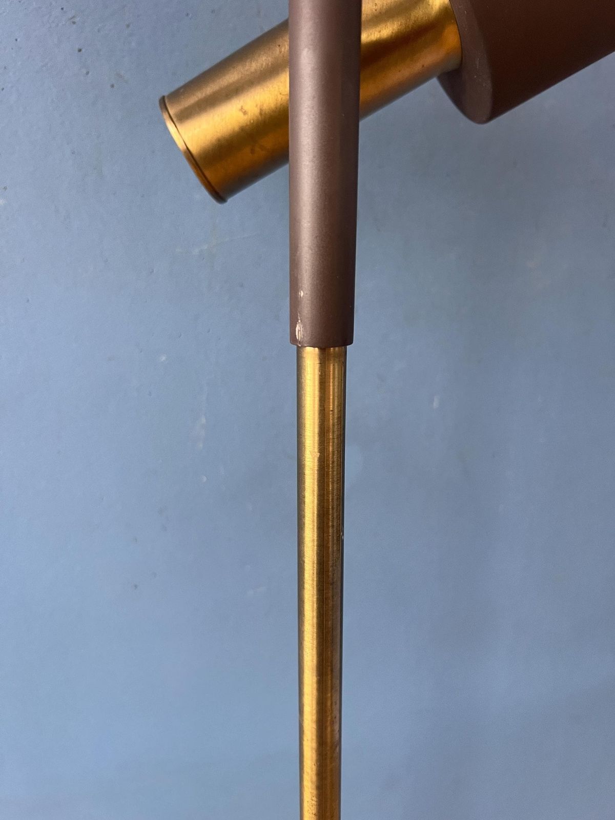 Lighting Vintage Dijkstra Space Age Floor Lamp, Brown And Chrome Floor Light photo