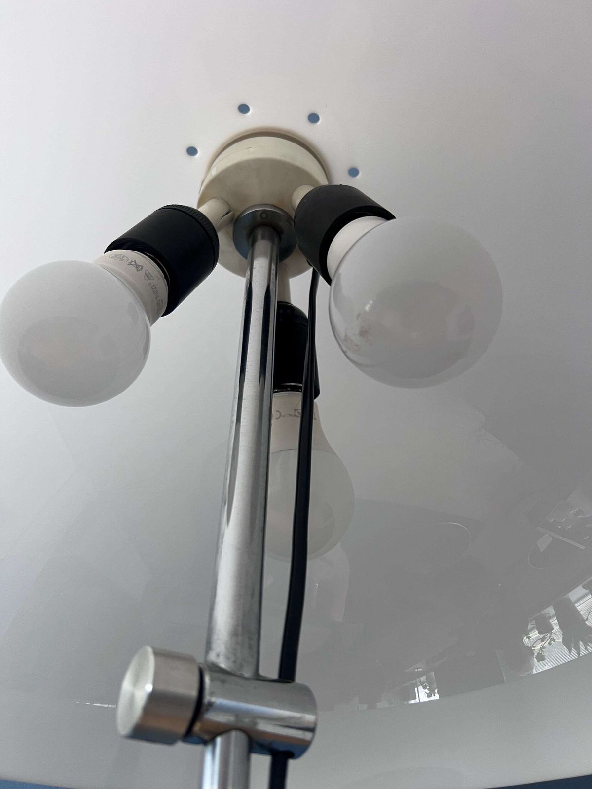 photo for sale Vintage Gepo Space Age Mushroom Vloerlamp, Witte Acrylglazen Kap