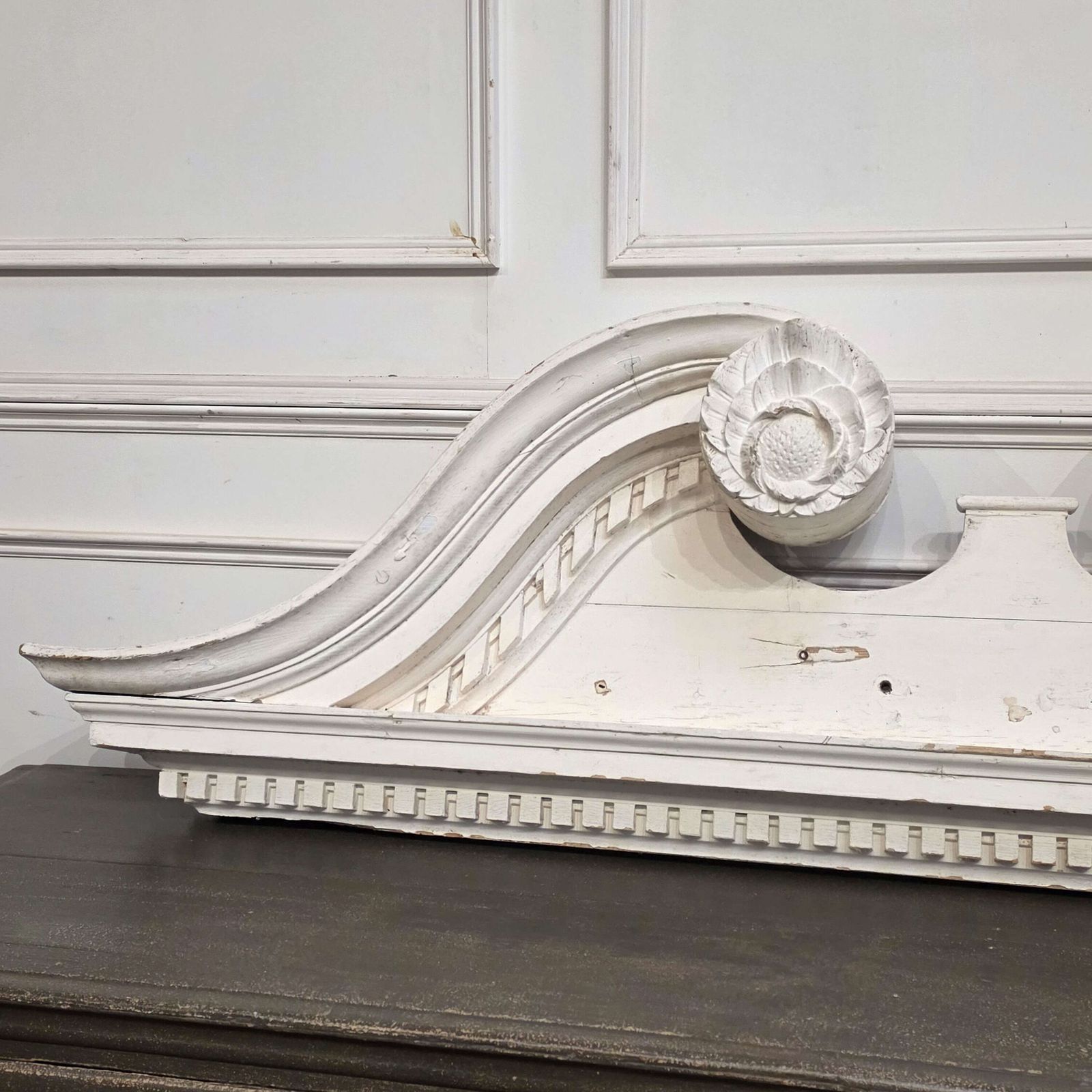 Large 19th C Overdoor Pediment photo furniture