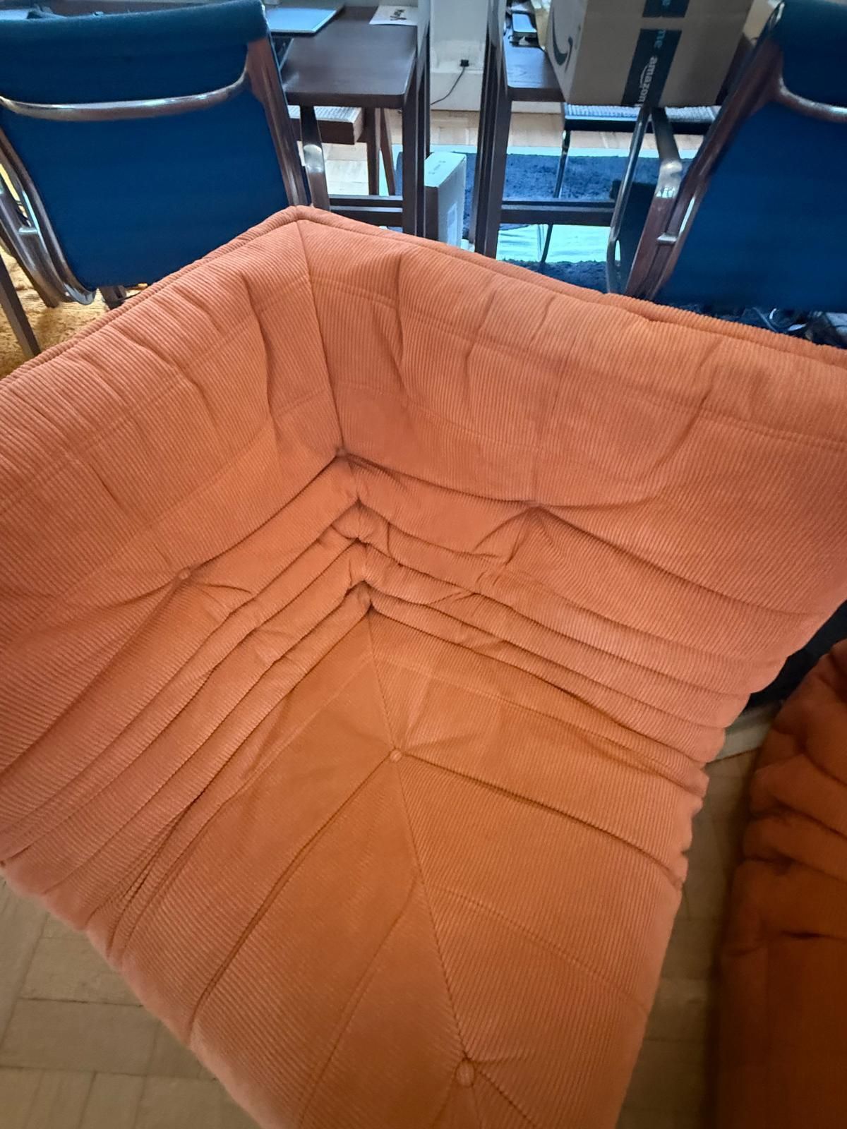 Orange Ligne Roset Togo Set. 2 Seat & Corner Modular Sofa   Excellent Condition photo 4000.0