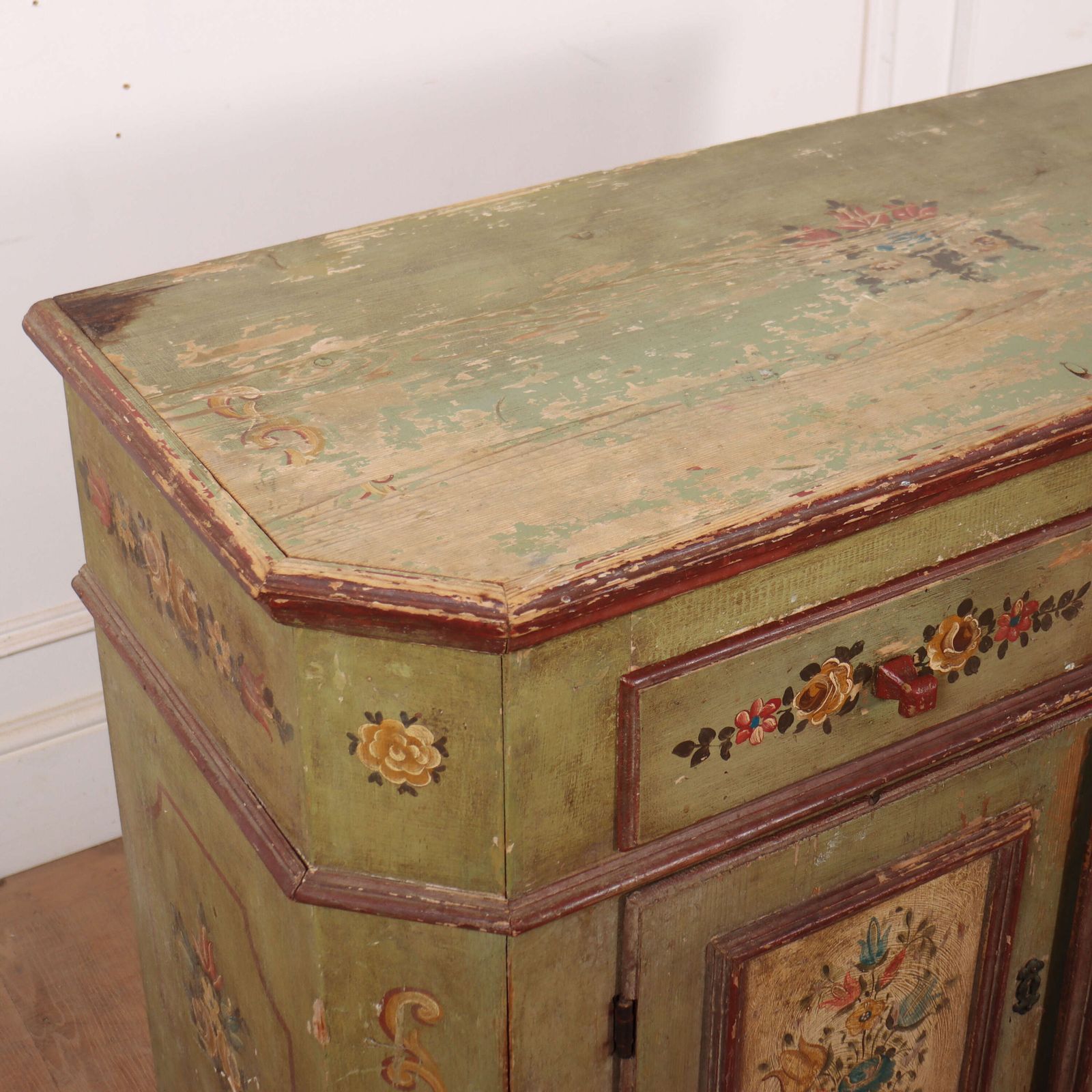 Original Painted Scandinavian Buffet photo vintage
