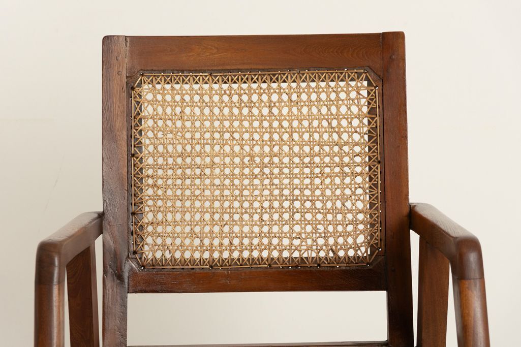 Teak & Cane Armchair Attributed To Balkrishna Vithaldas Doshi For The Indian Institute Of Management At Ahmedabad, 1962 photo buy